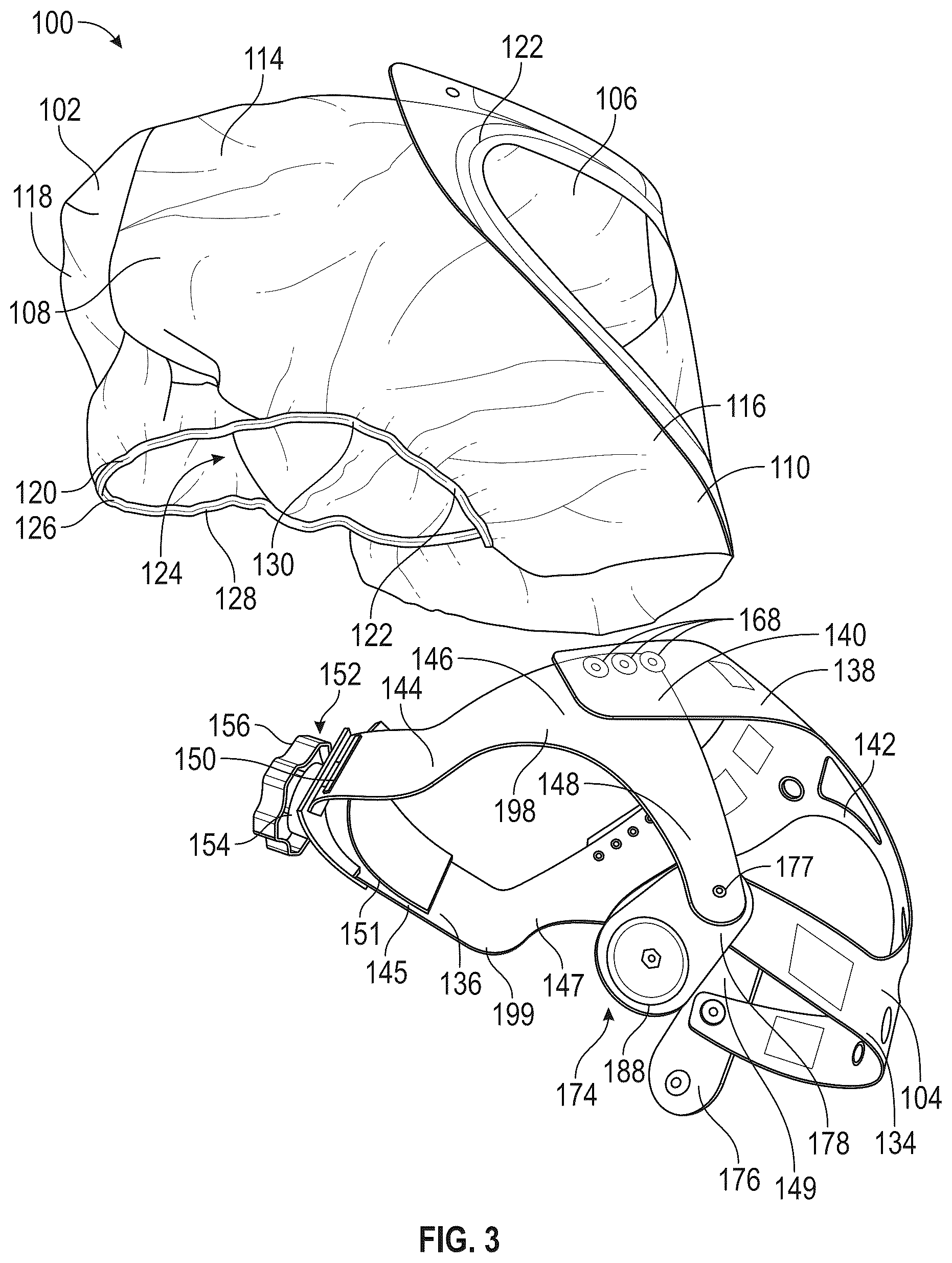 Patent US12551736 Figure 2 – Personal protection system and method