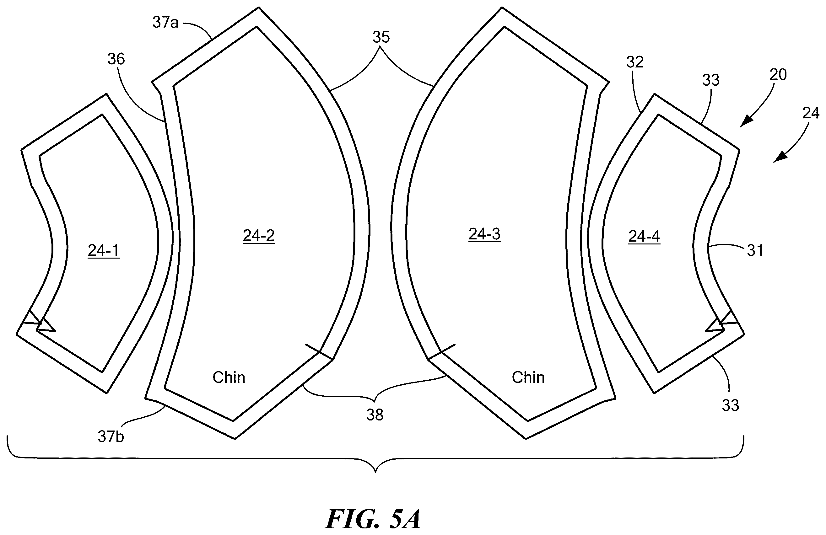Patent US12551737 Figure 4 – Shaped three dimensional mask with replaceable filter