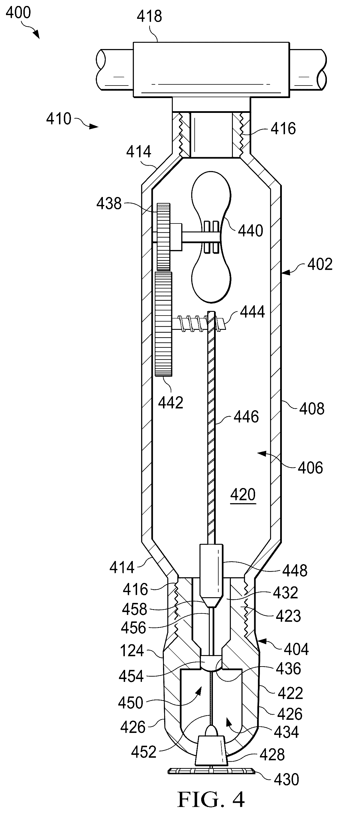 Patent US12551742 Figure 4 – Dual stage fire sprinkler head and fire suppression system