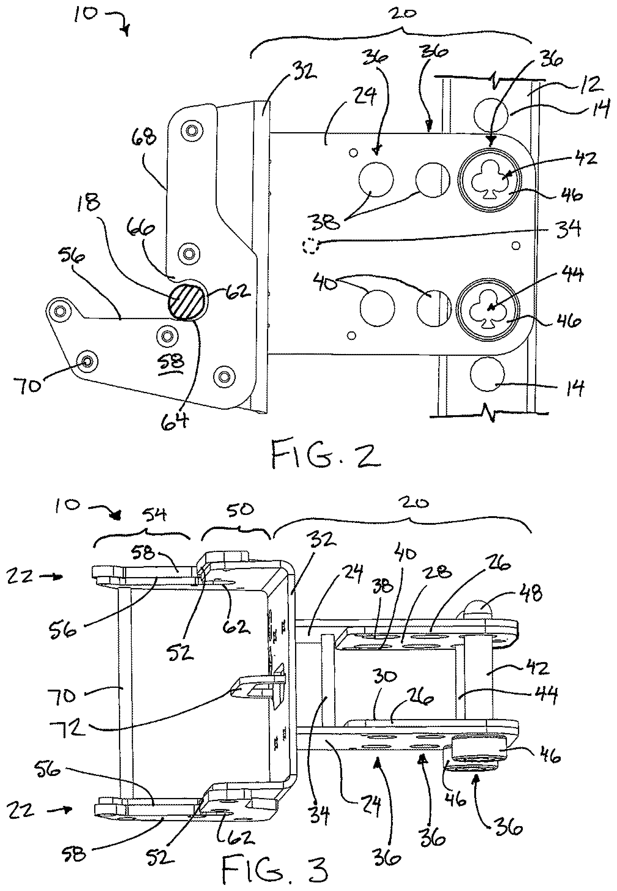 Patent US12551746 Figure 2 – Weight bar holding apparatus for weightlifting rack