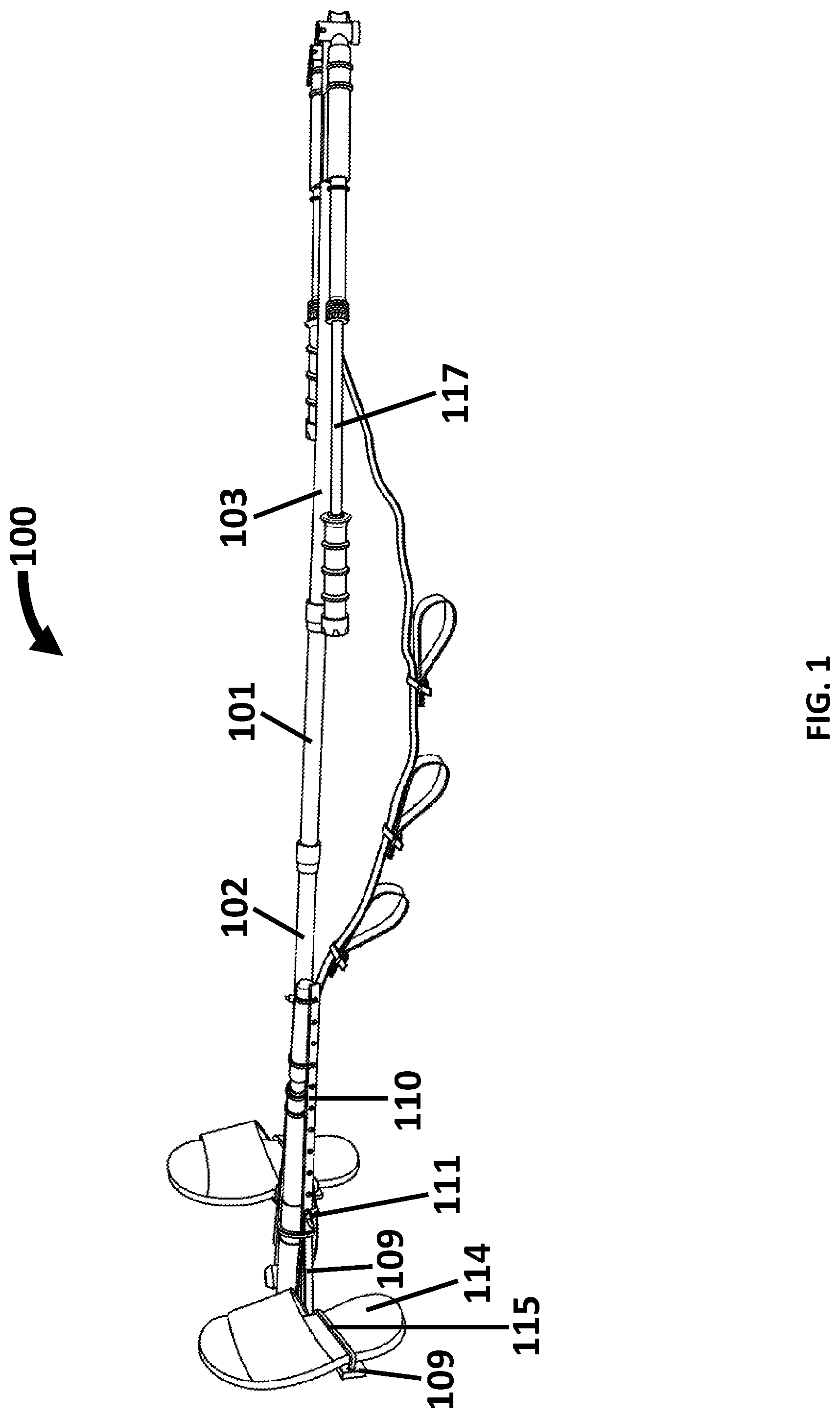 Patent US12551751 Figure 1 – Portable rehabilitation device and methods of use