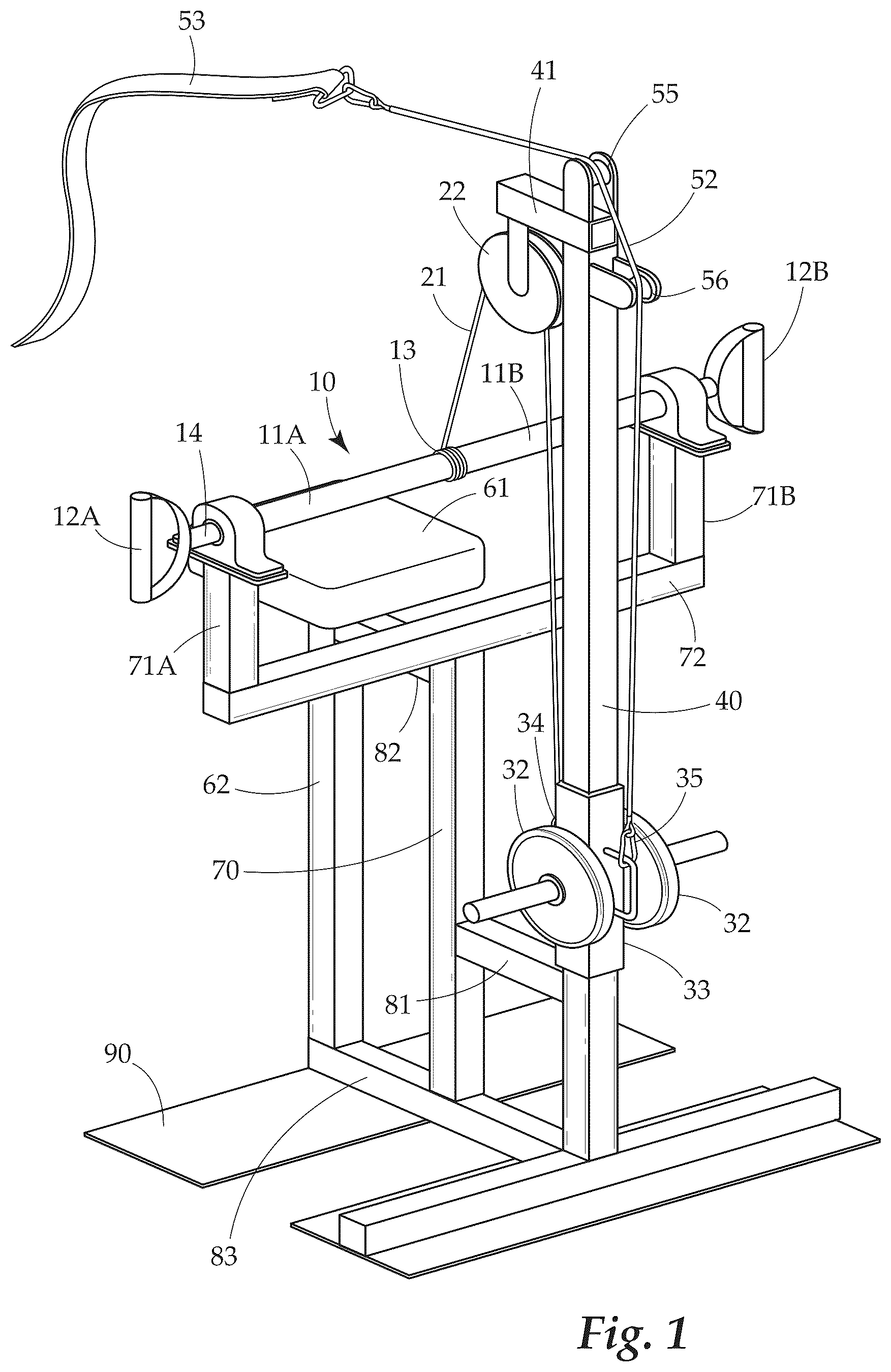 Patent US12551753 — Multi-use strength training device for armwreslters — Figure 1