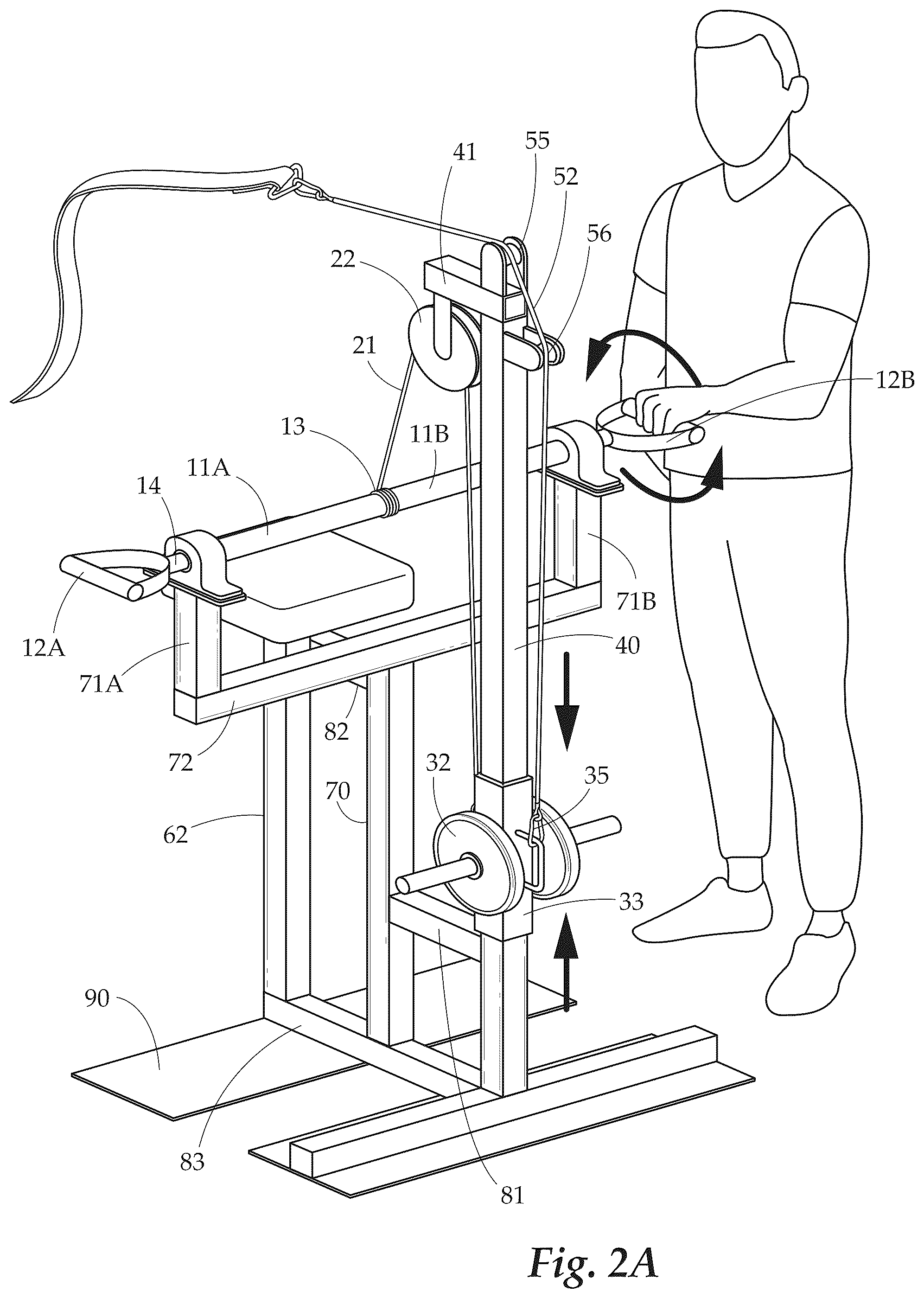 Patent US12551753 Figure 2 – Multi-use strength training device for armwreslters