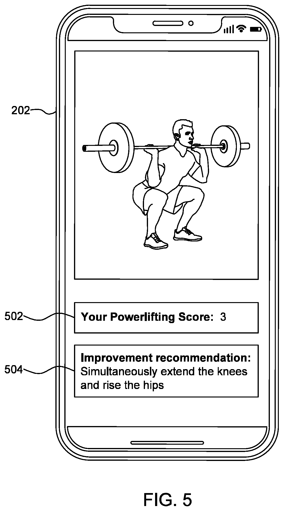 Patent US12551761 Figure 5 – Machine learning powerlifting training system