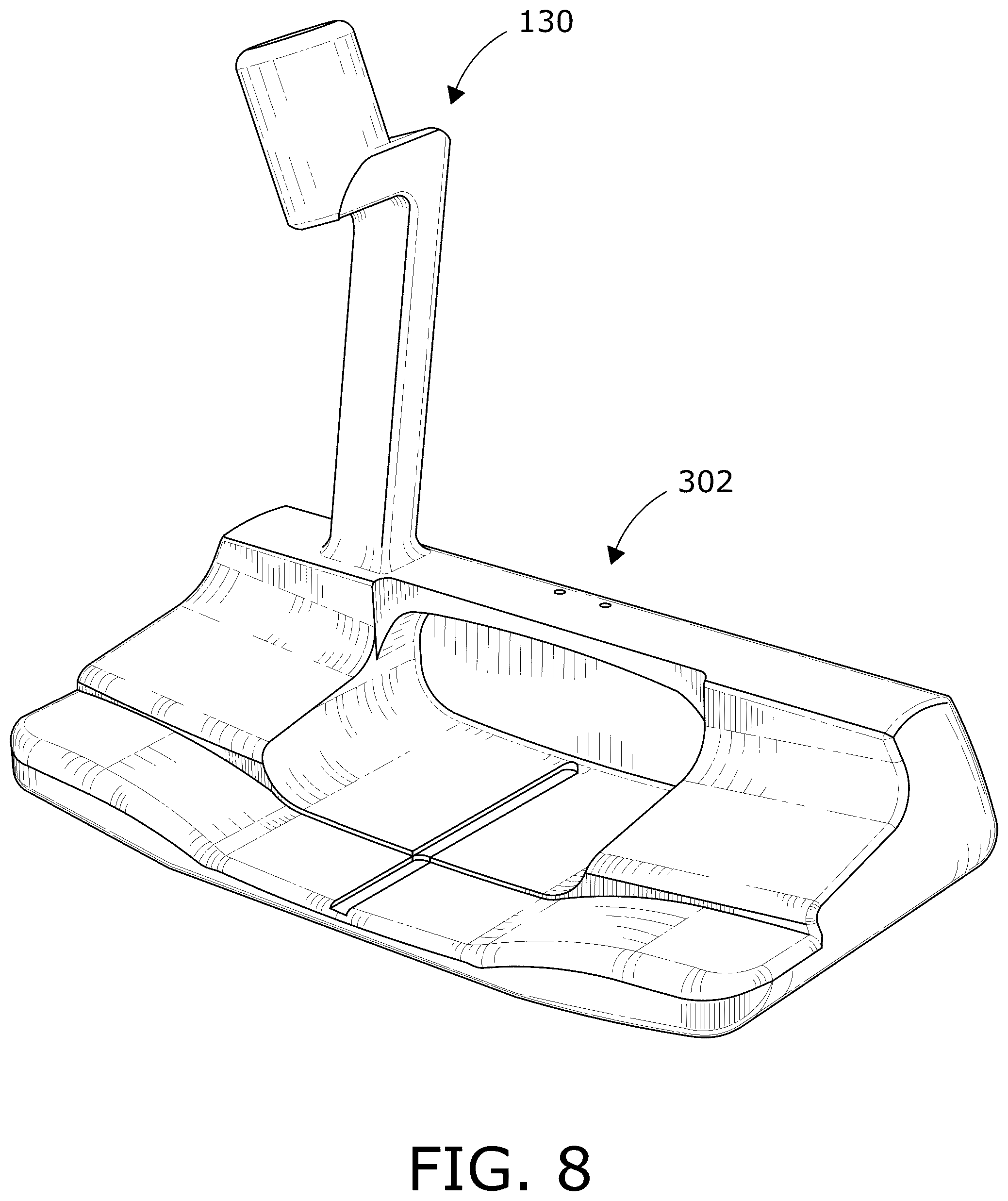 Patent US12551762 Figure 4 – Face forward putter type golf club