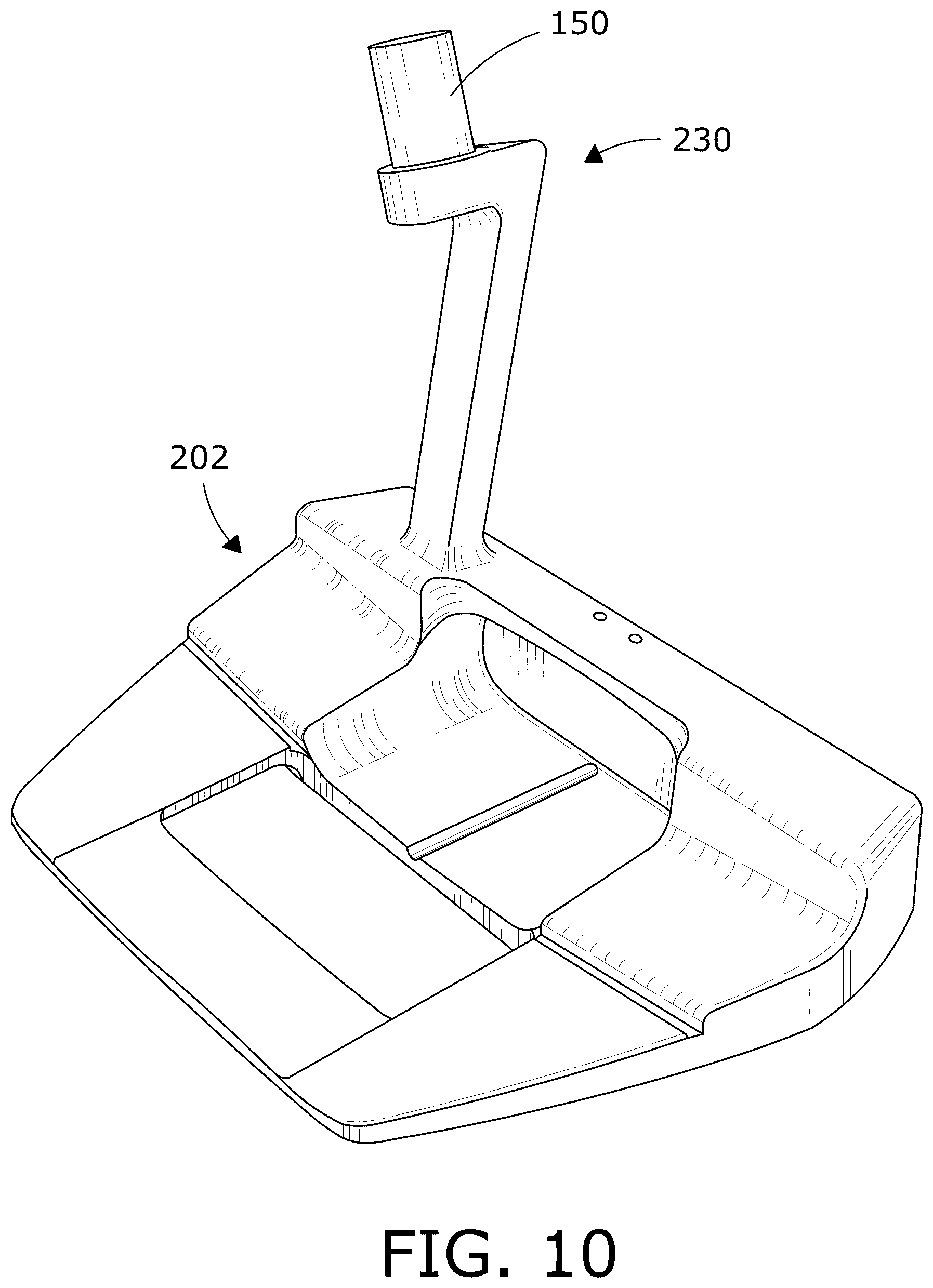 Patent US12551762 Figure 6 – Face forward putter type golf club