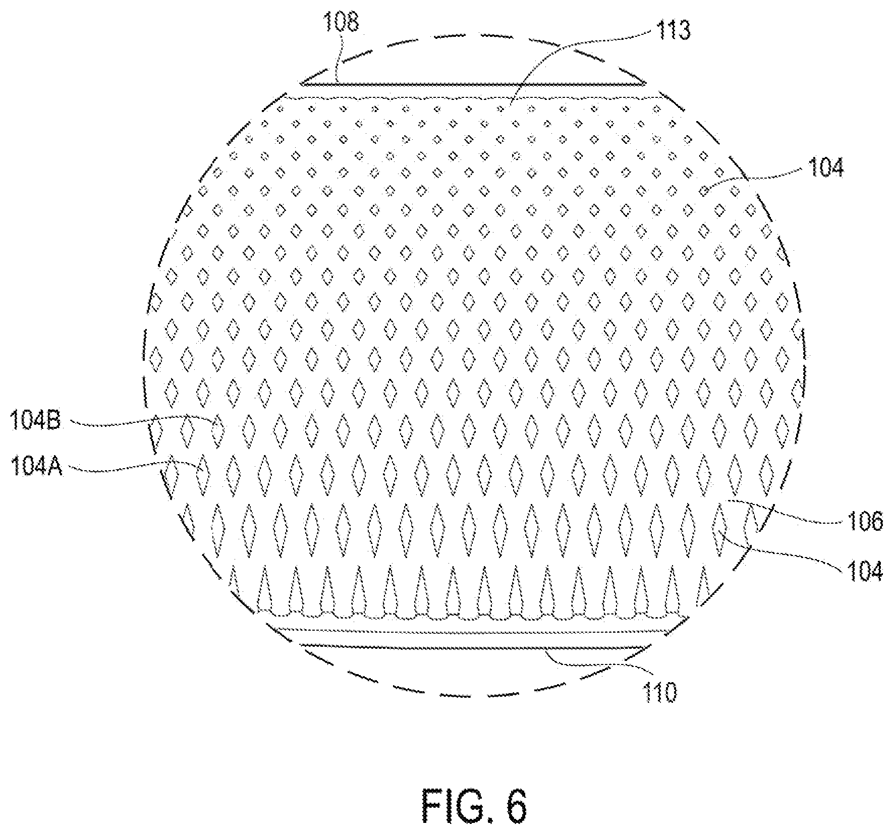 Patent US12551764 Figure 6 – Golf club with grooved striking face