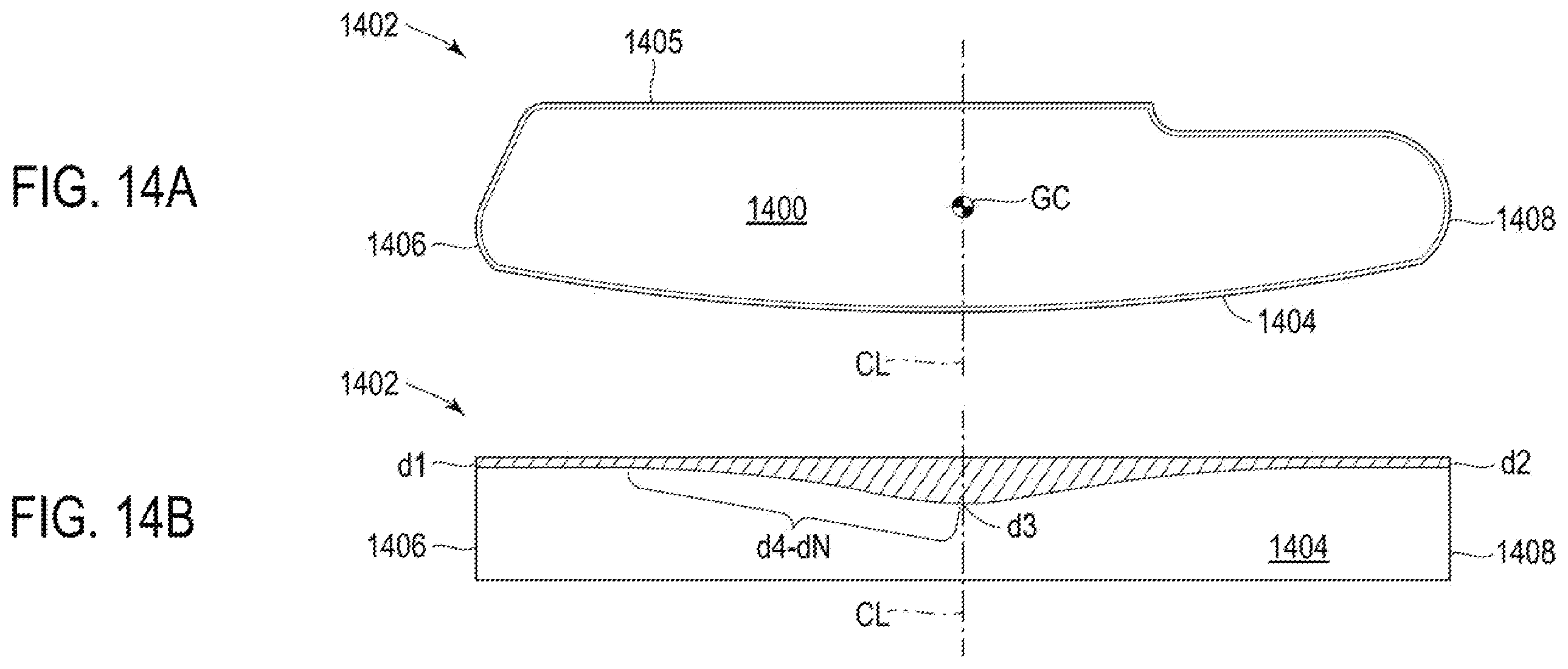 Patent US12551764 Figure 13 – Golf club with grooved striking face