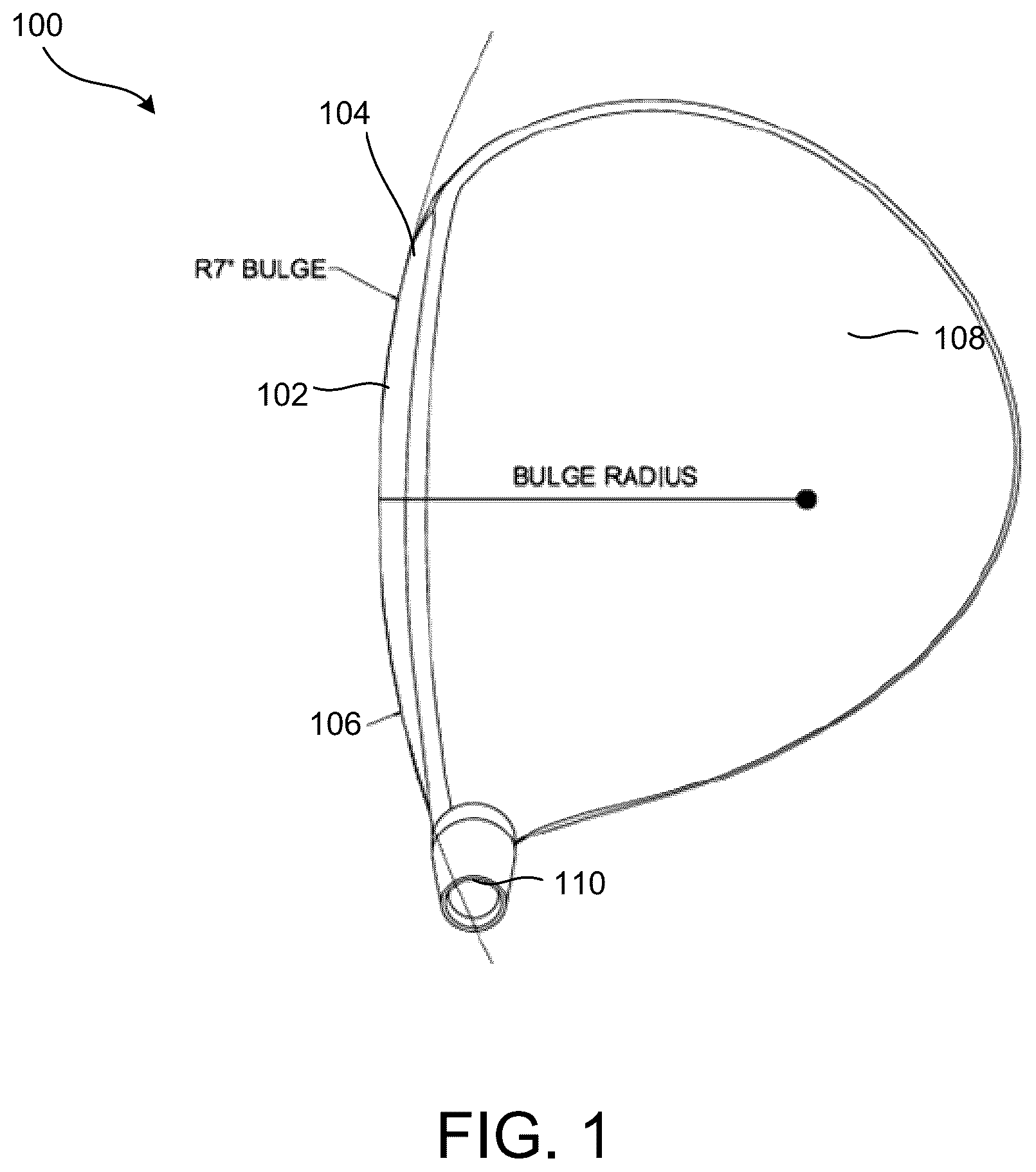Patent US12551765 Figure 1 – Fitting system for a bulge and a roll on one or more golf clubs