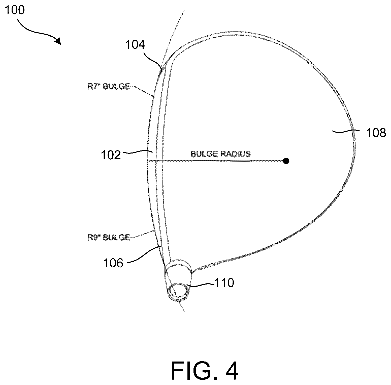 Patent US12551765 Figure 4 – Fitting system for a bulge and a roll on one or more golf clubs