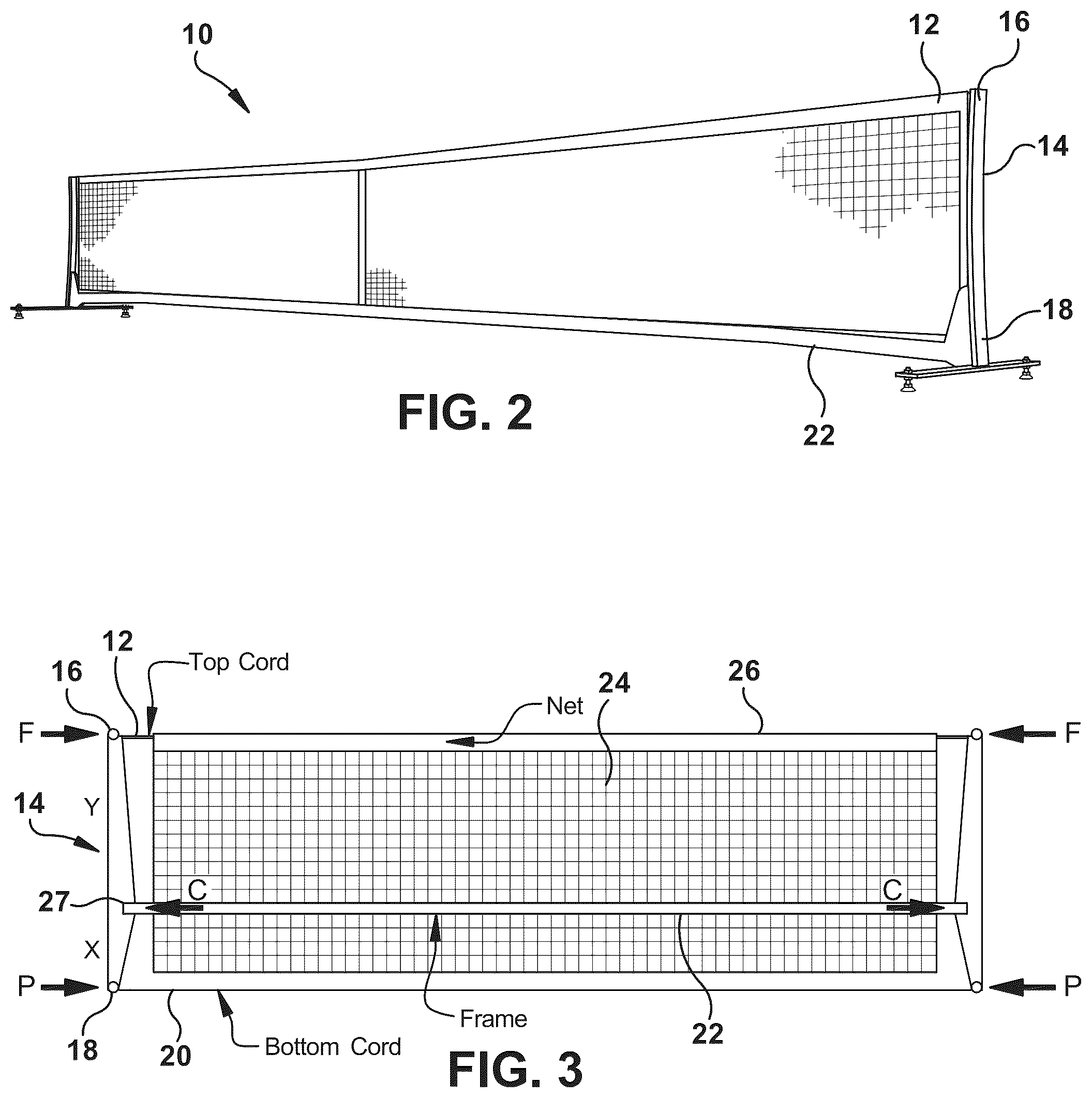 Patent US12551766 Figure 2 – Pickleball net