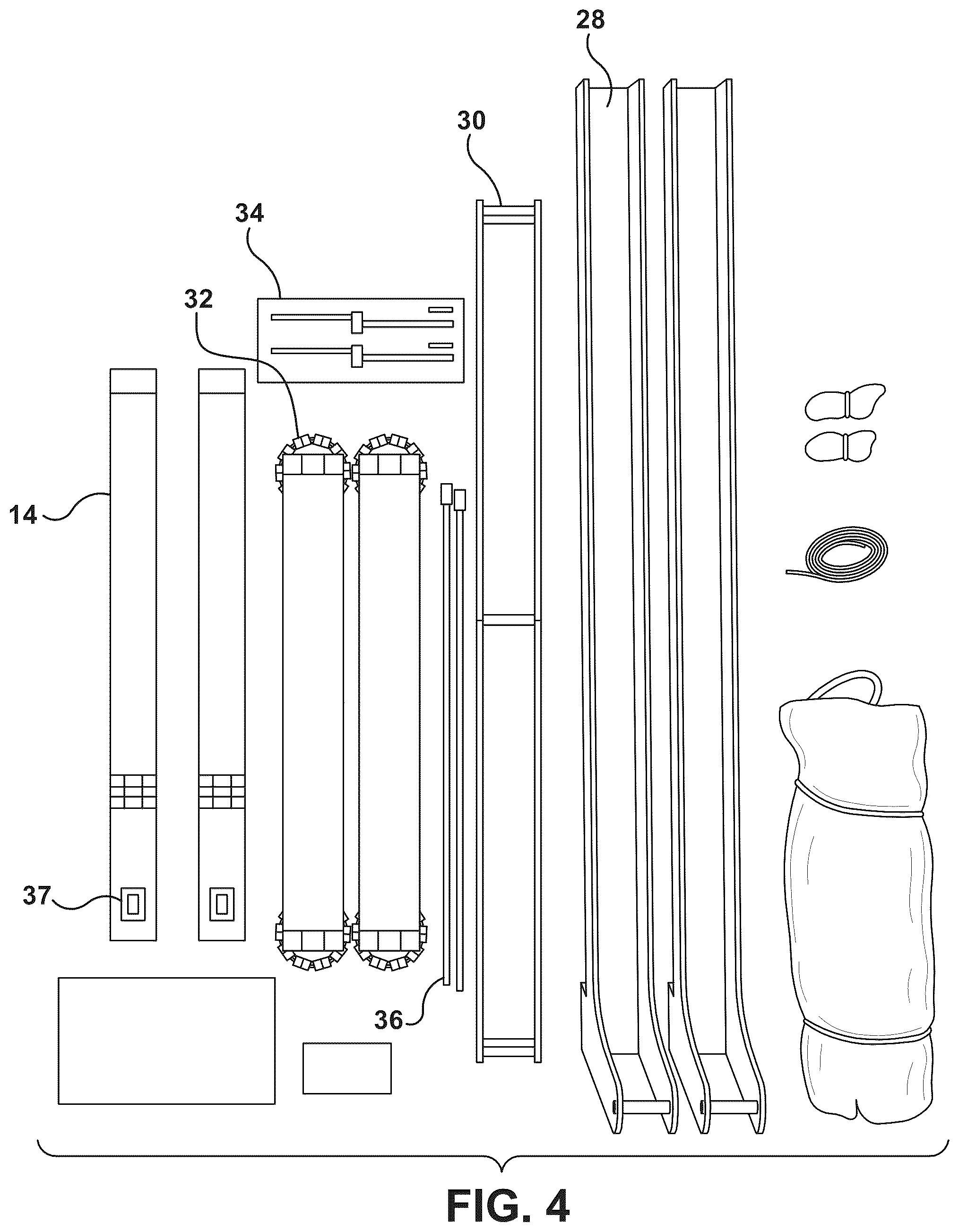 Patent US12551766 Figure 3 – Pickleball net