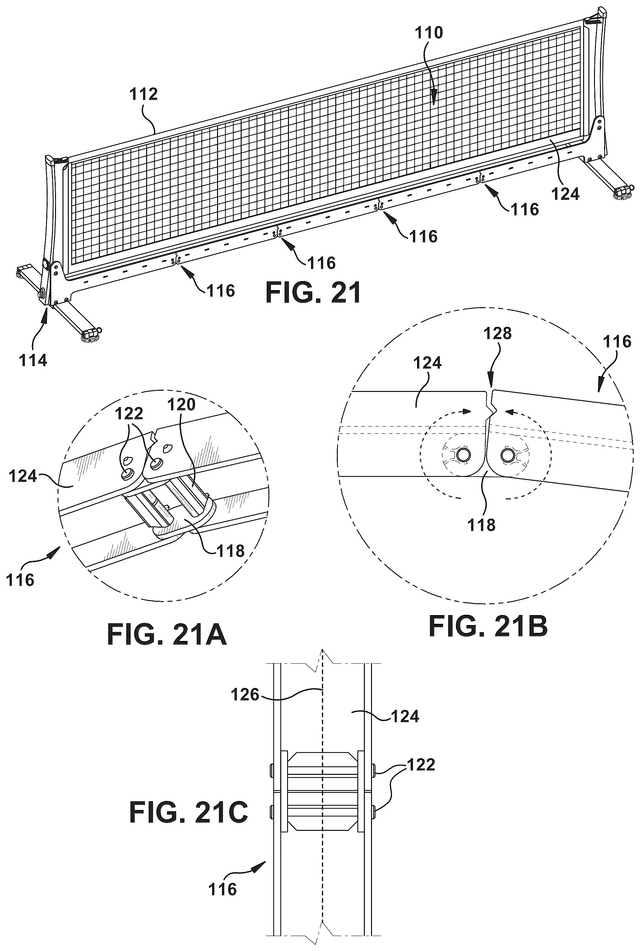 Patent US12551766 Figure 14 – Pickleball net