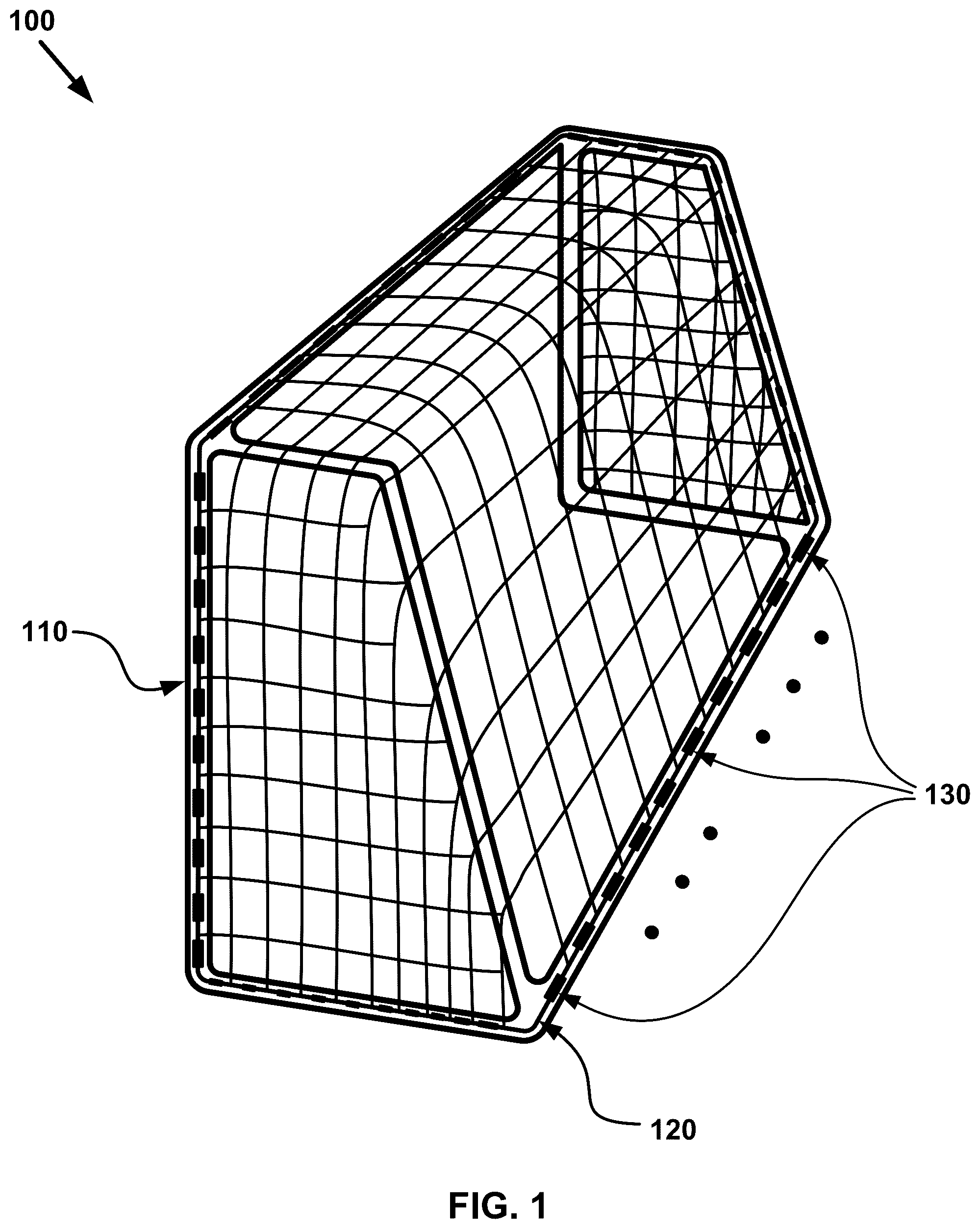 Patent US12551768 Figure 1 – Net capture recreational frame