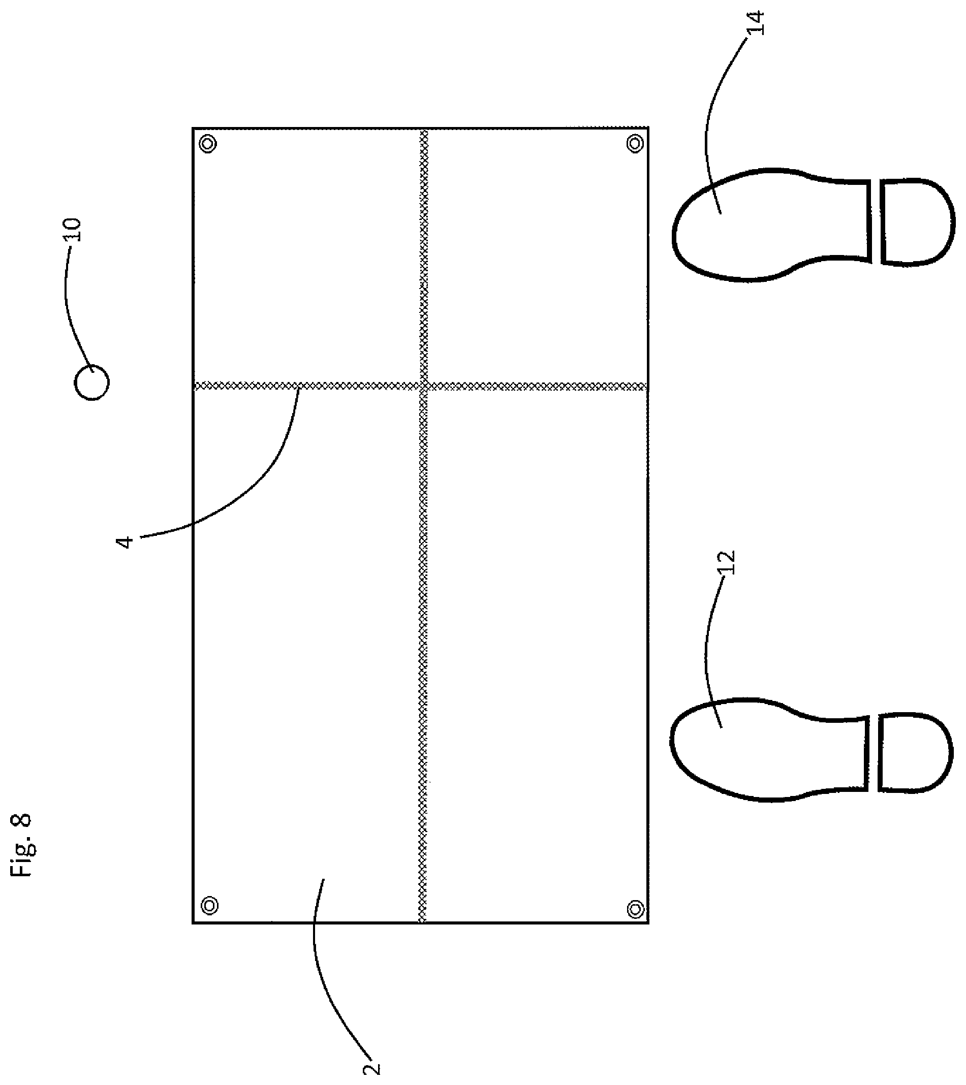 Patent US12551772 Figure 8 – Golf ball address training method