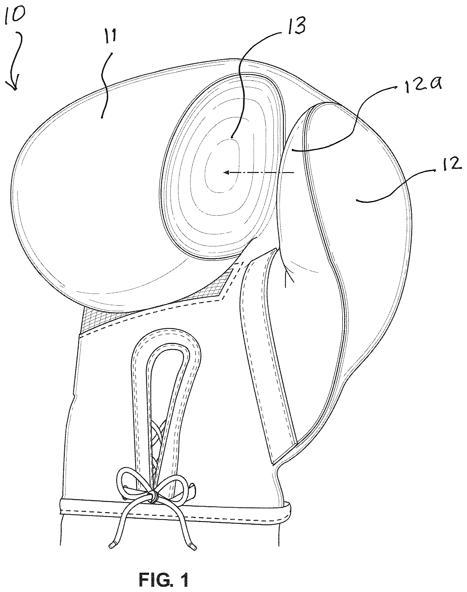 Patent US12551773 Figure 1 – Boxing glove