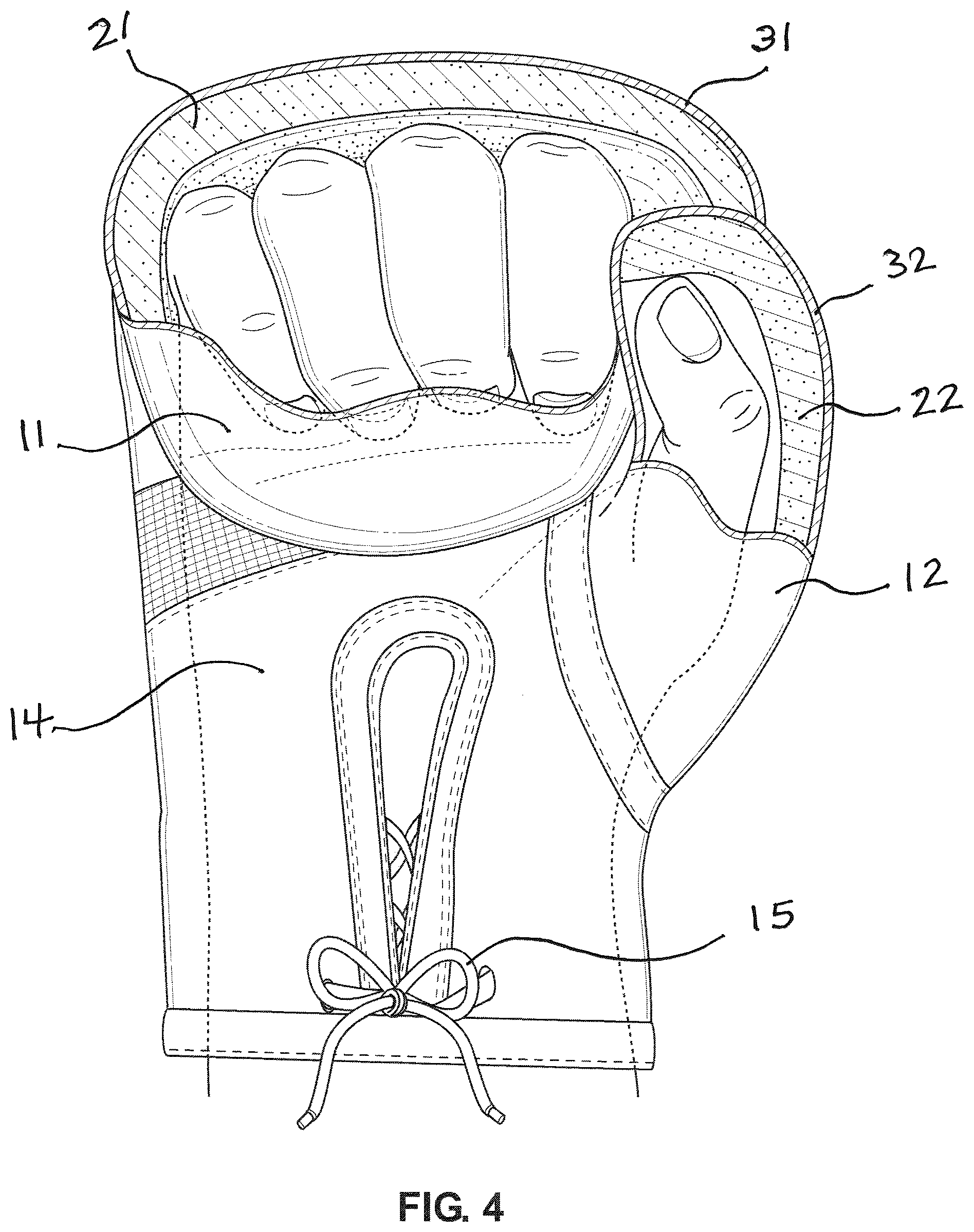 Patent US12551773 Figure 4 – Boxing glove