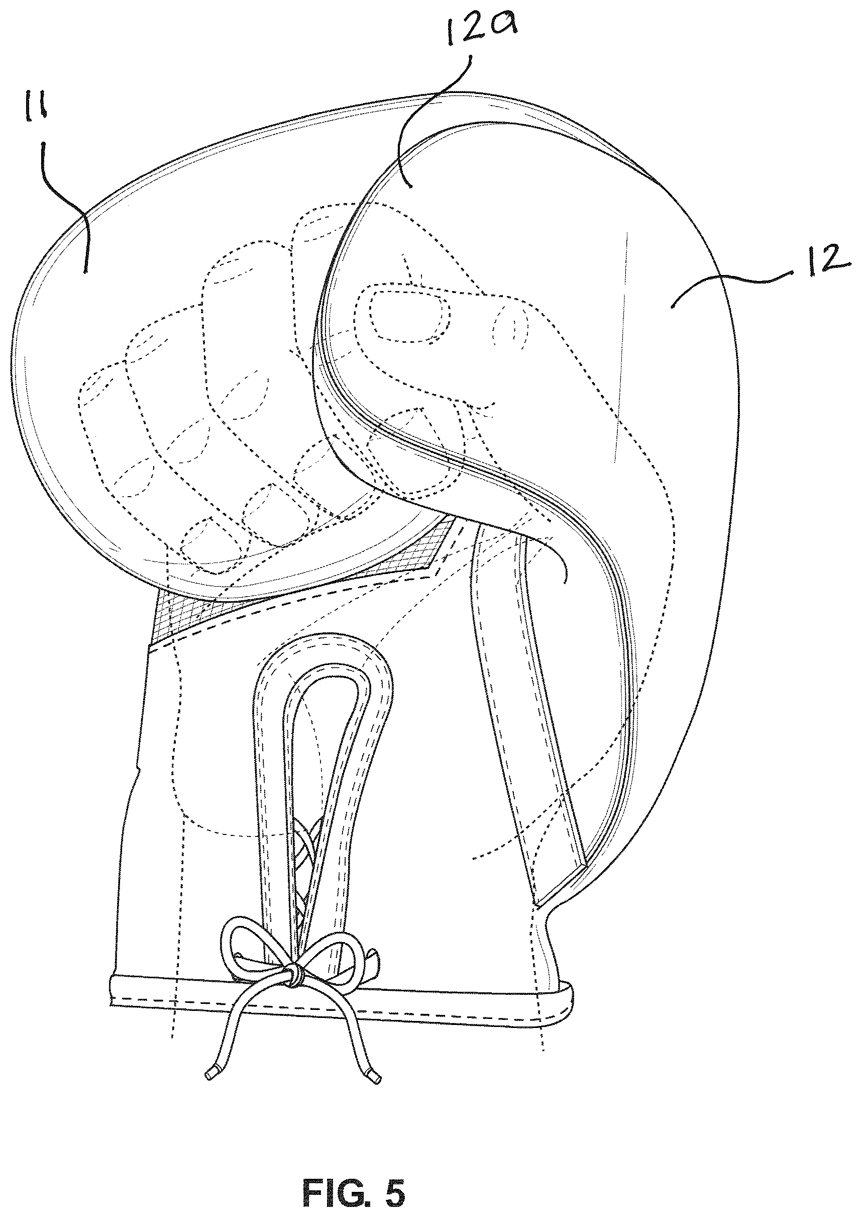 Patent US12551773 Figure 5 – Boxing glove