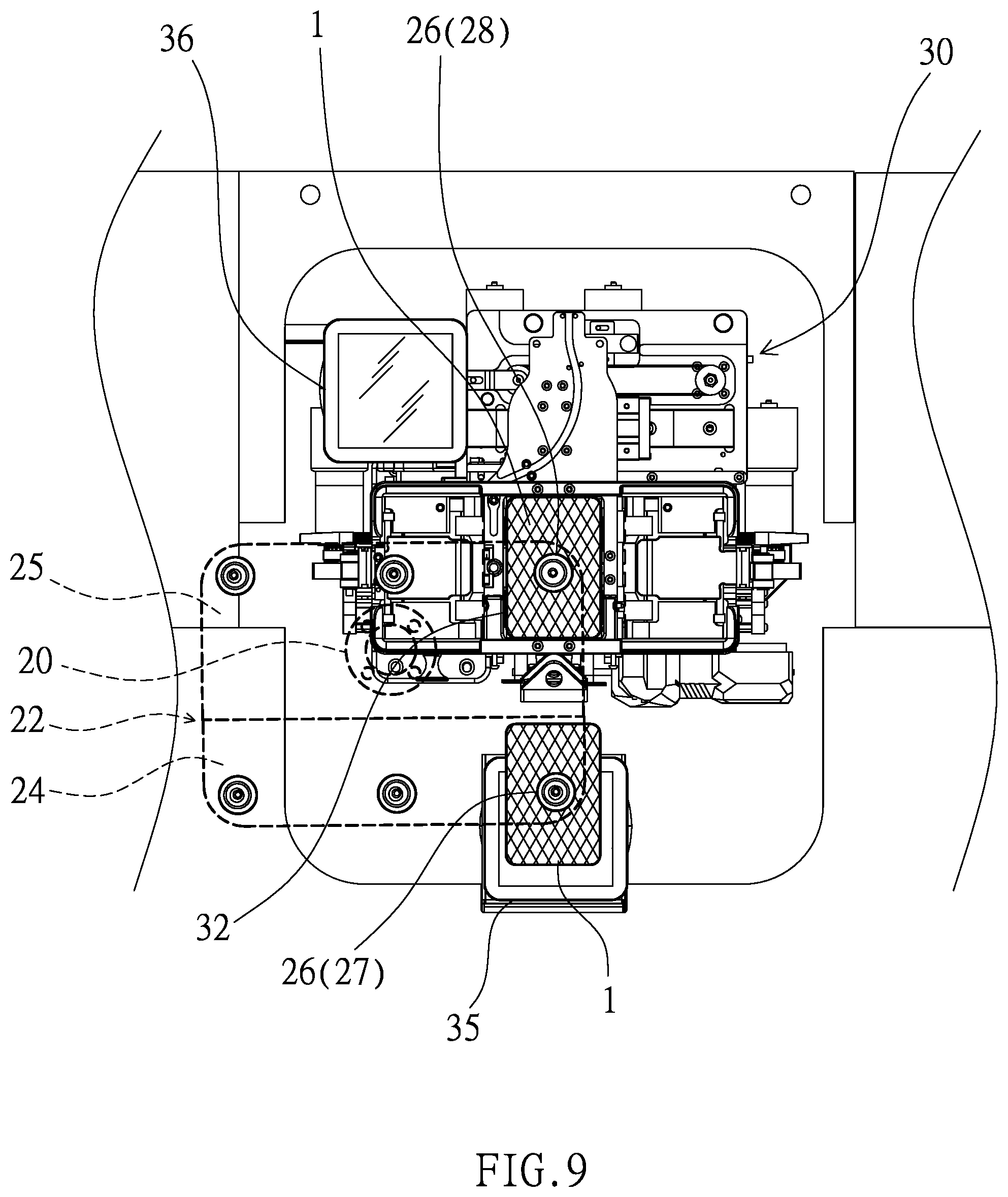 Patent US12551776 Figure 9 – System for picking cards and identification for a card game