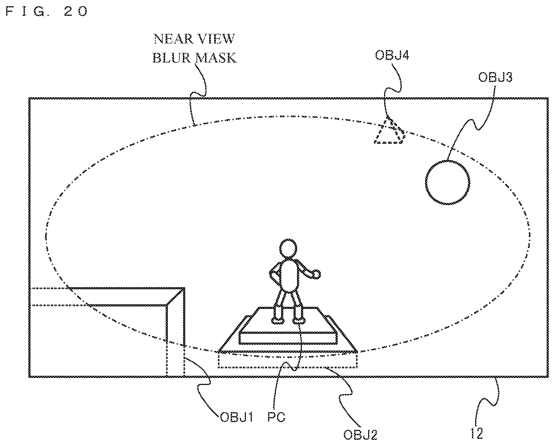 Patent US12551793 Figure 20 – Storage medium storing information processing program for generating an image depth of field mask based on virtual camera shooting direction, and corresponding information processing apparatus, information processing system, and information processing method