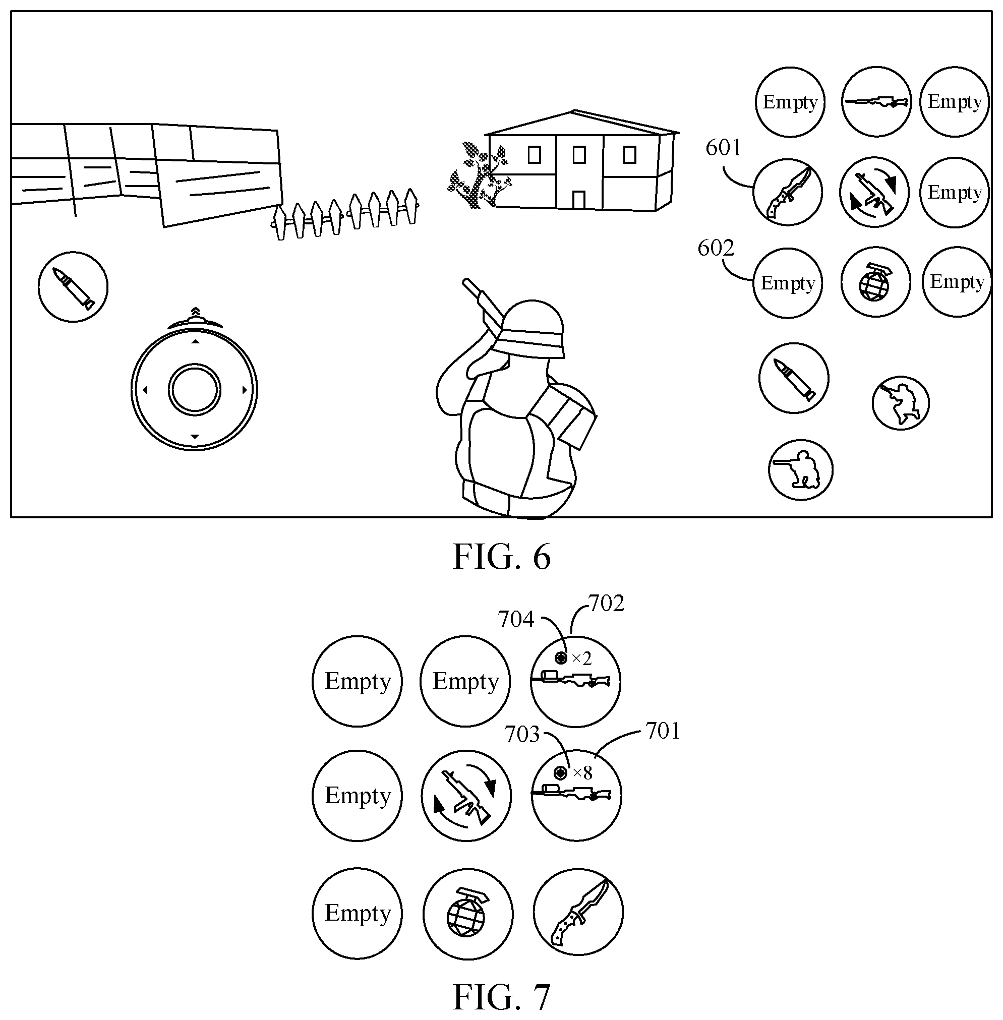 Patent US12551794 Figure 6 – Virtual item selection interface