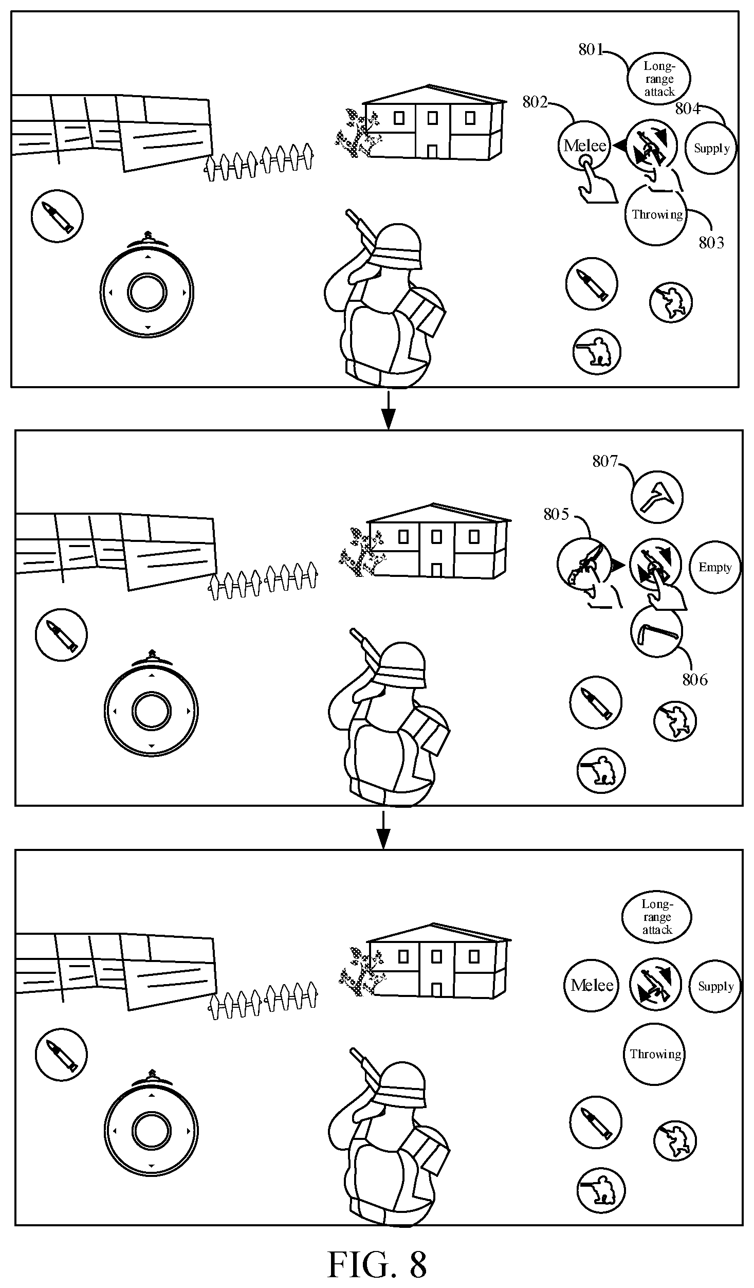 Patent US12551794 Figure 7 – Virtual item selection interface
