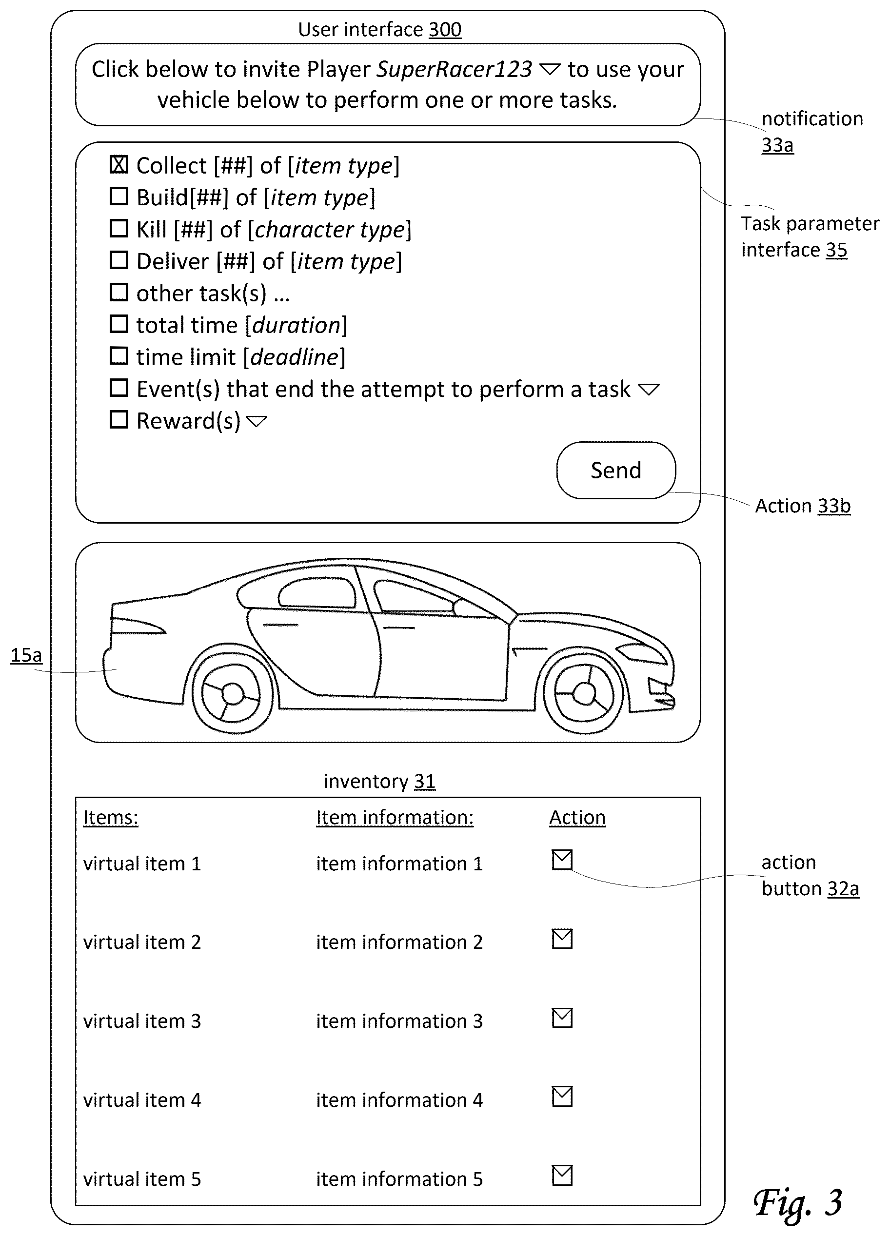 Patent US12551796 Figure 3 – Systems and methods for temporarily ceding control over unique digital articles for player-specified tasks