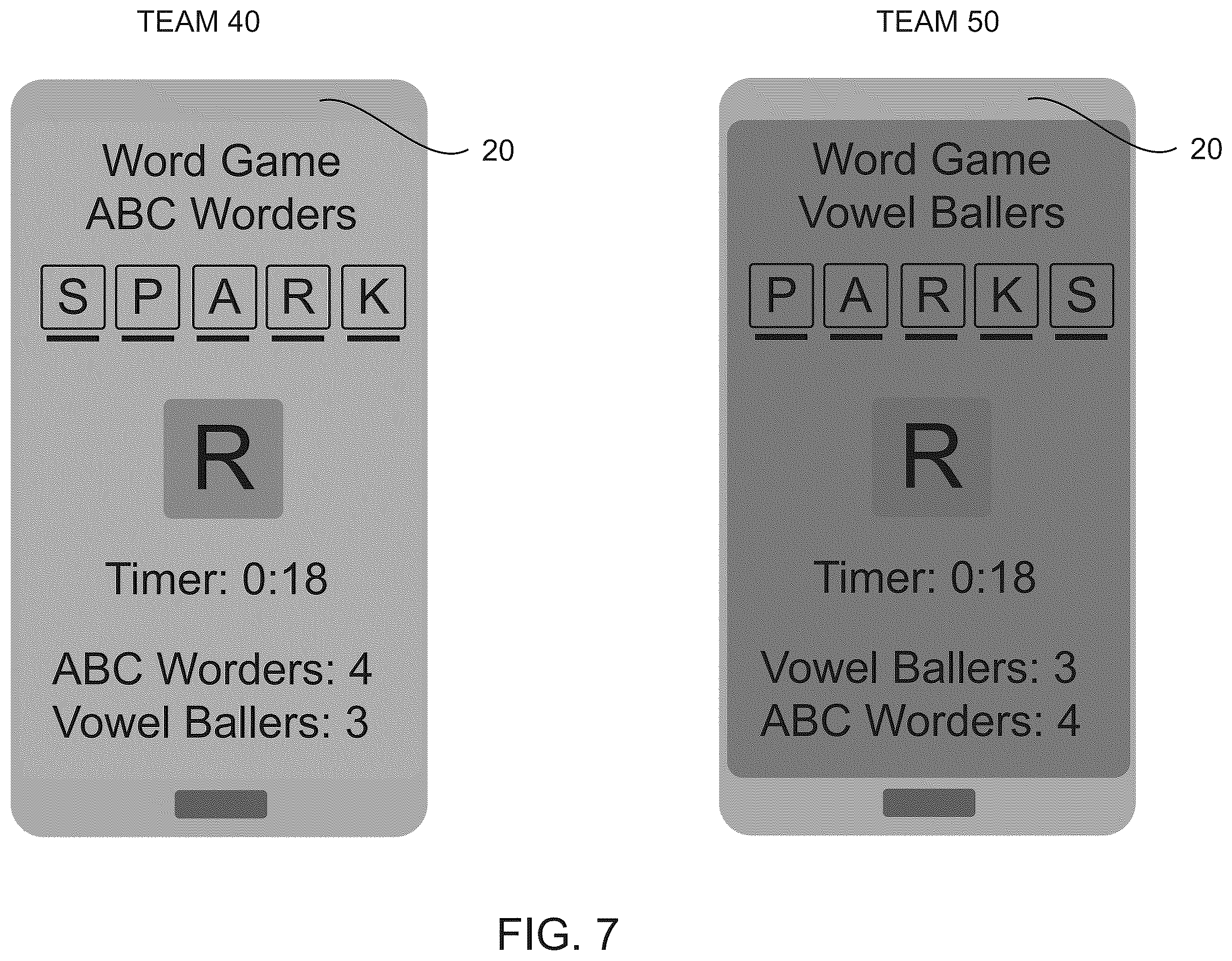 Patent US12551803 Figure 12 – Word game system
