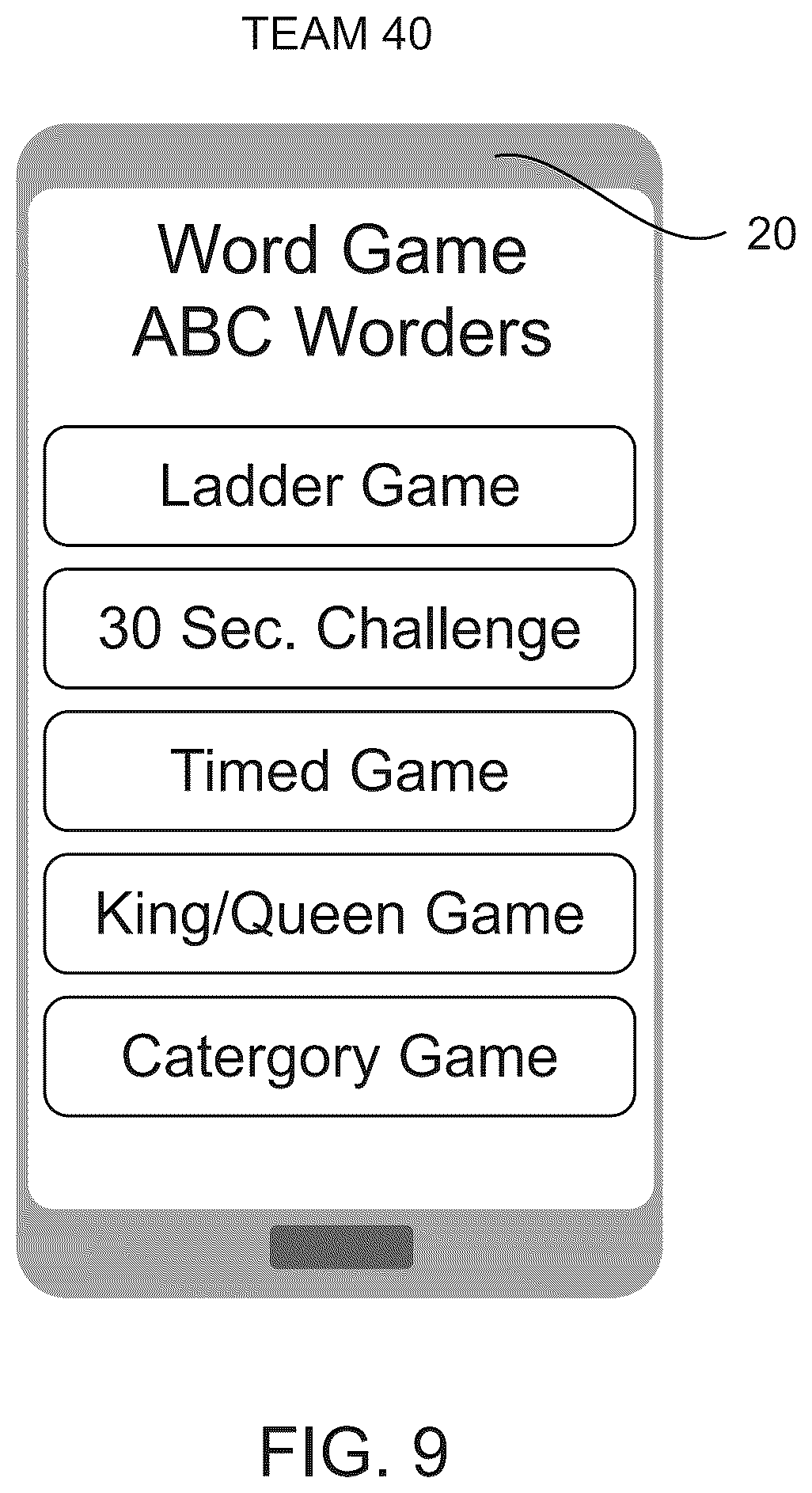 Patent US12551803 Figure 14 – Word game system