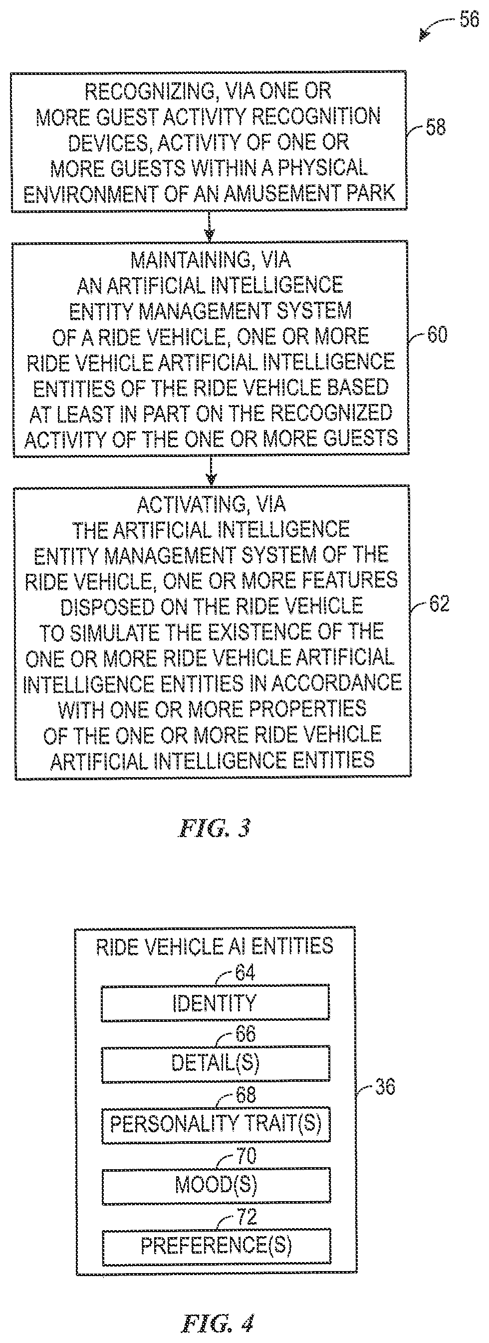 Patent US12551806 Figure 3 – Ride vehicle artificial intelligence entity systems and methods