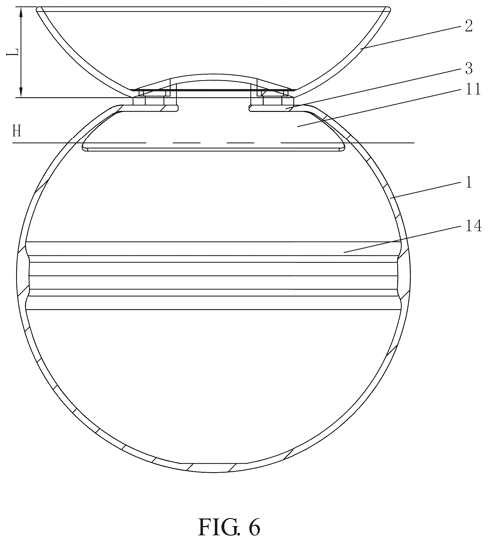 Patent US12551808 Figure 6 – Throwable exploding water ball