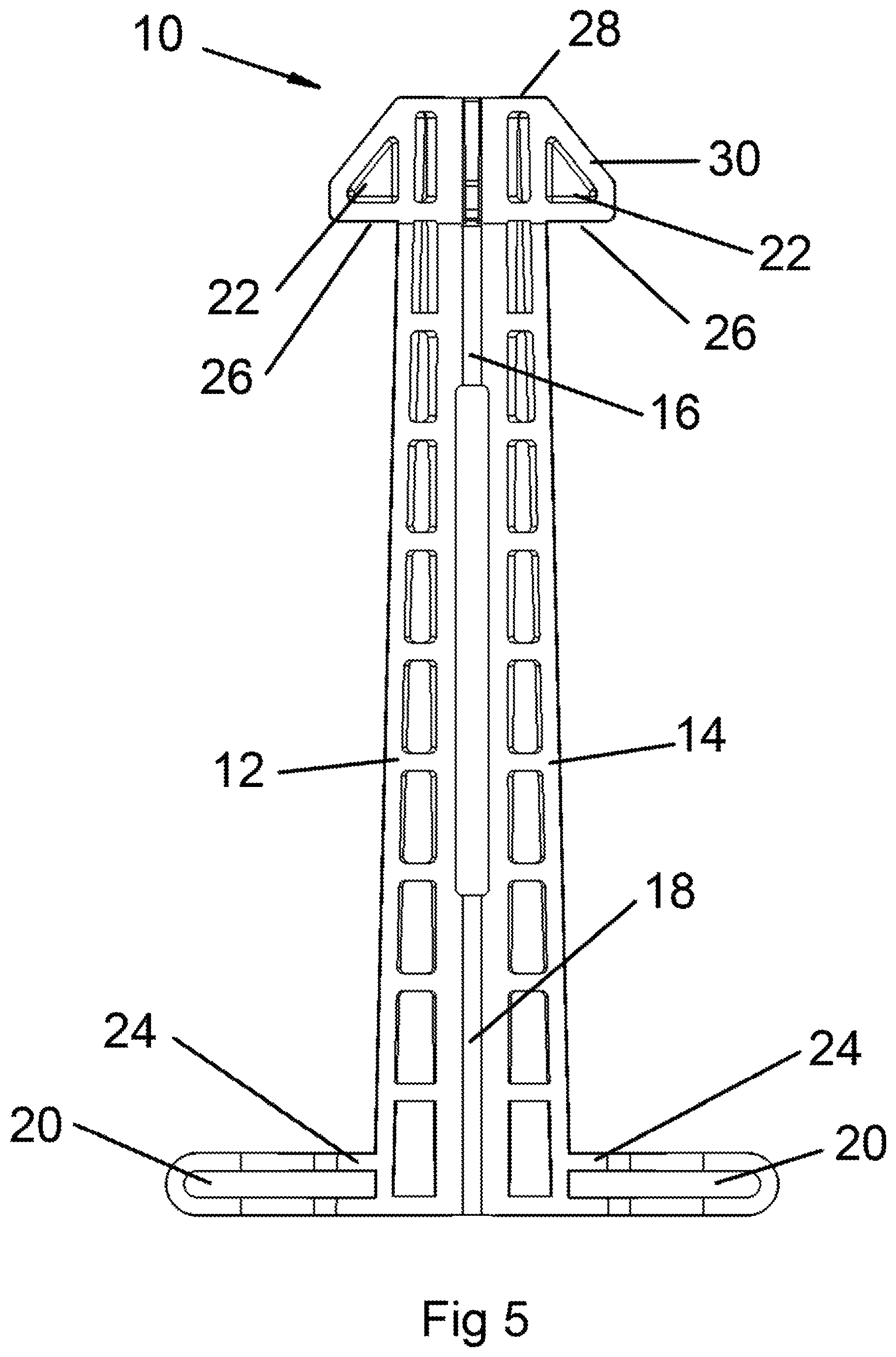 Patent US12551814 Figure 5 – Fasteners for foam construction elements