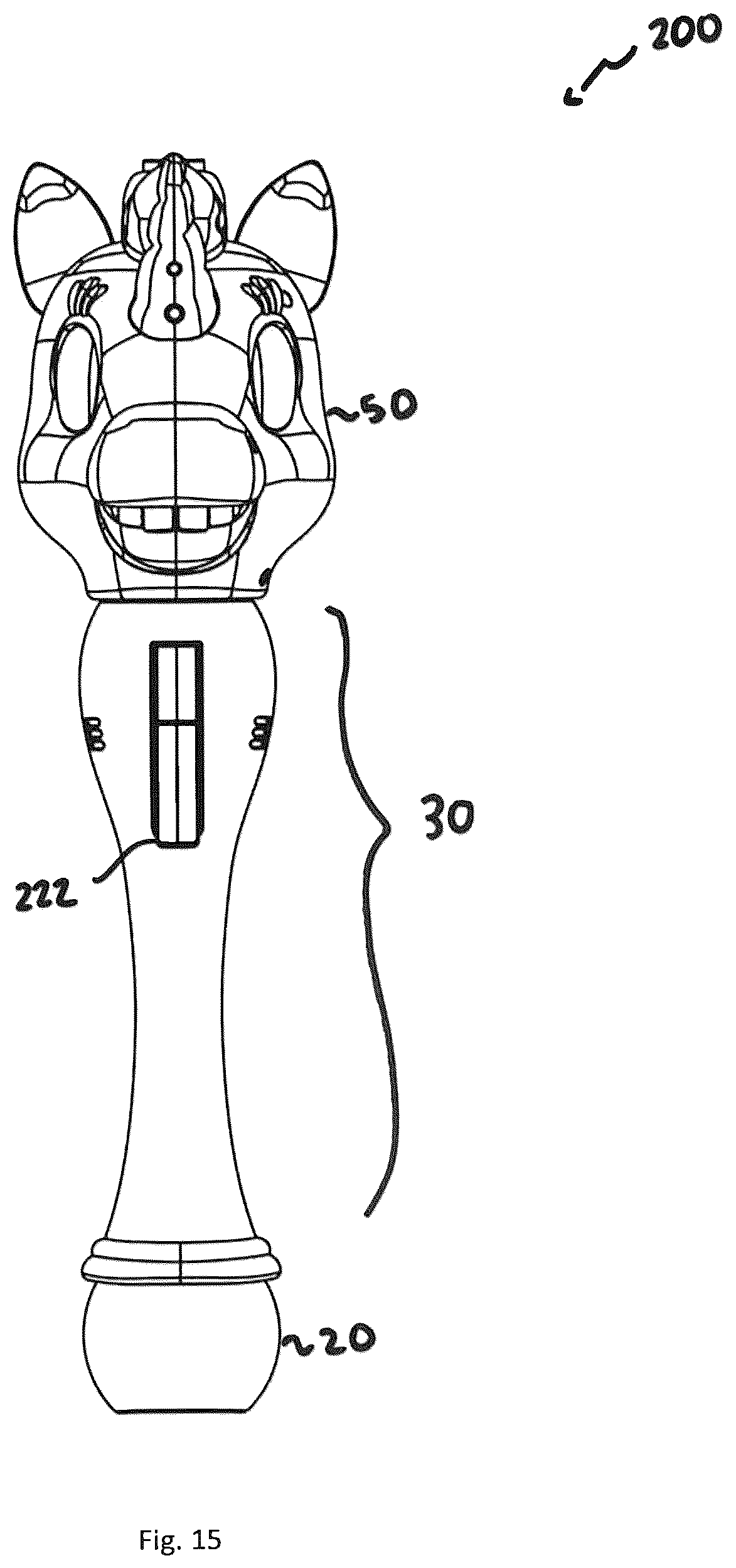 Patent US12551817 Figure 15 – Chomping bubble producing toy