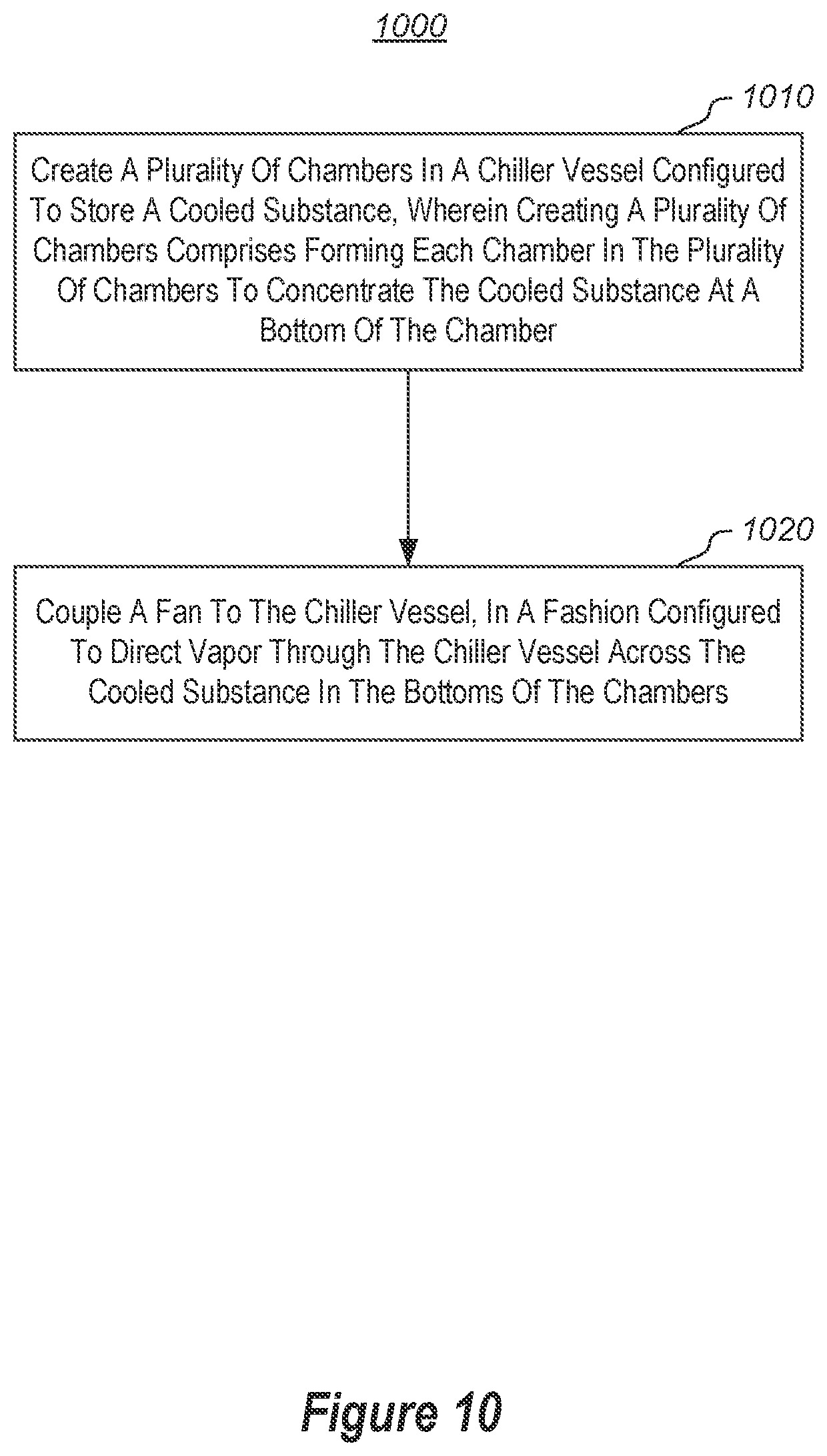 Patent US12551818 Figure 10 – Forced air fog chiller