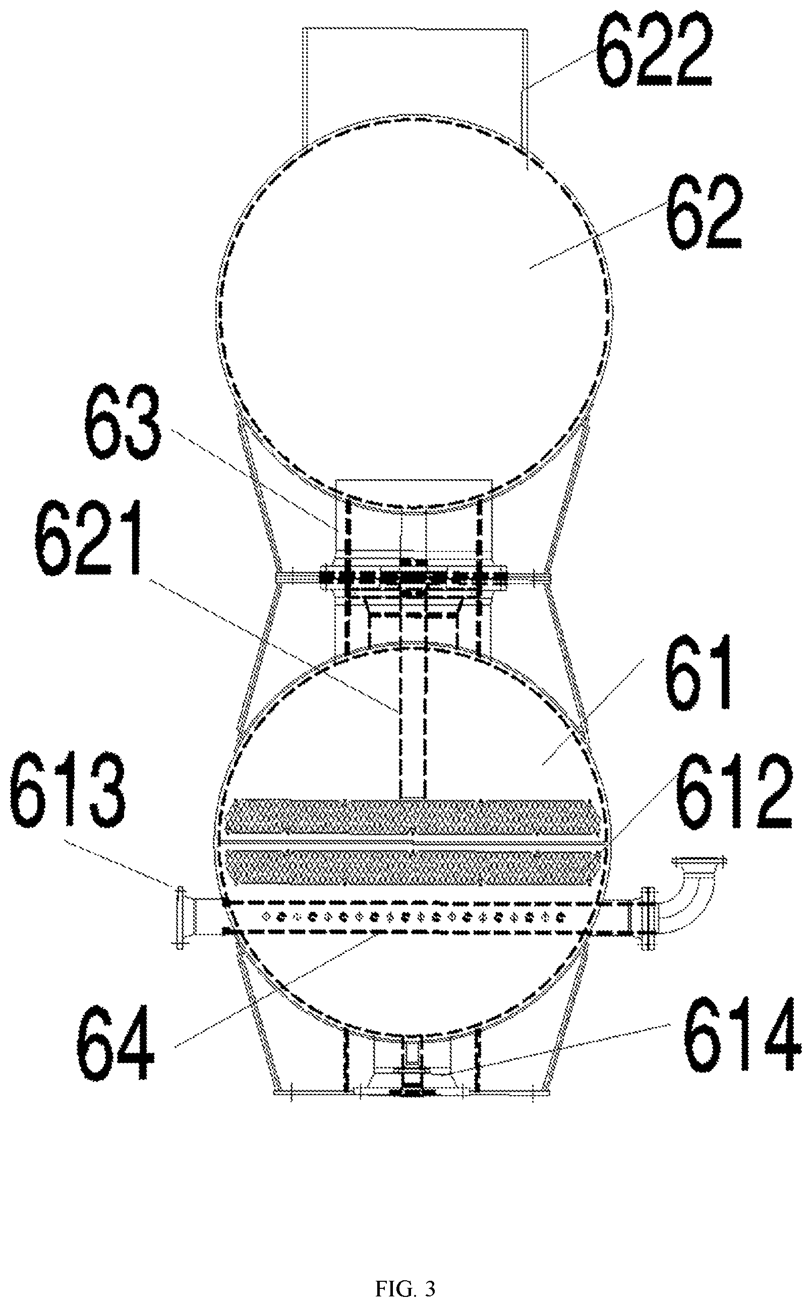 Patent US12551820 Figure 3 – Low-pressure drop ethylbenzene evaporator and energy-saving process for ethylbenzene vaporization in styrene dehydrogenation reaction system