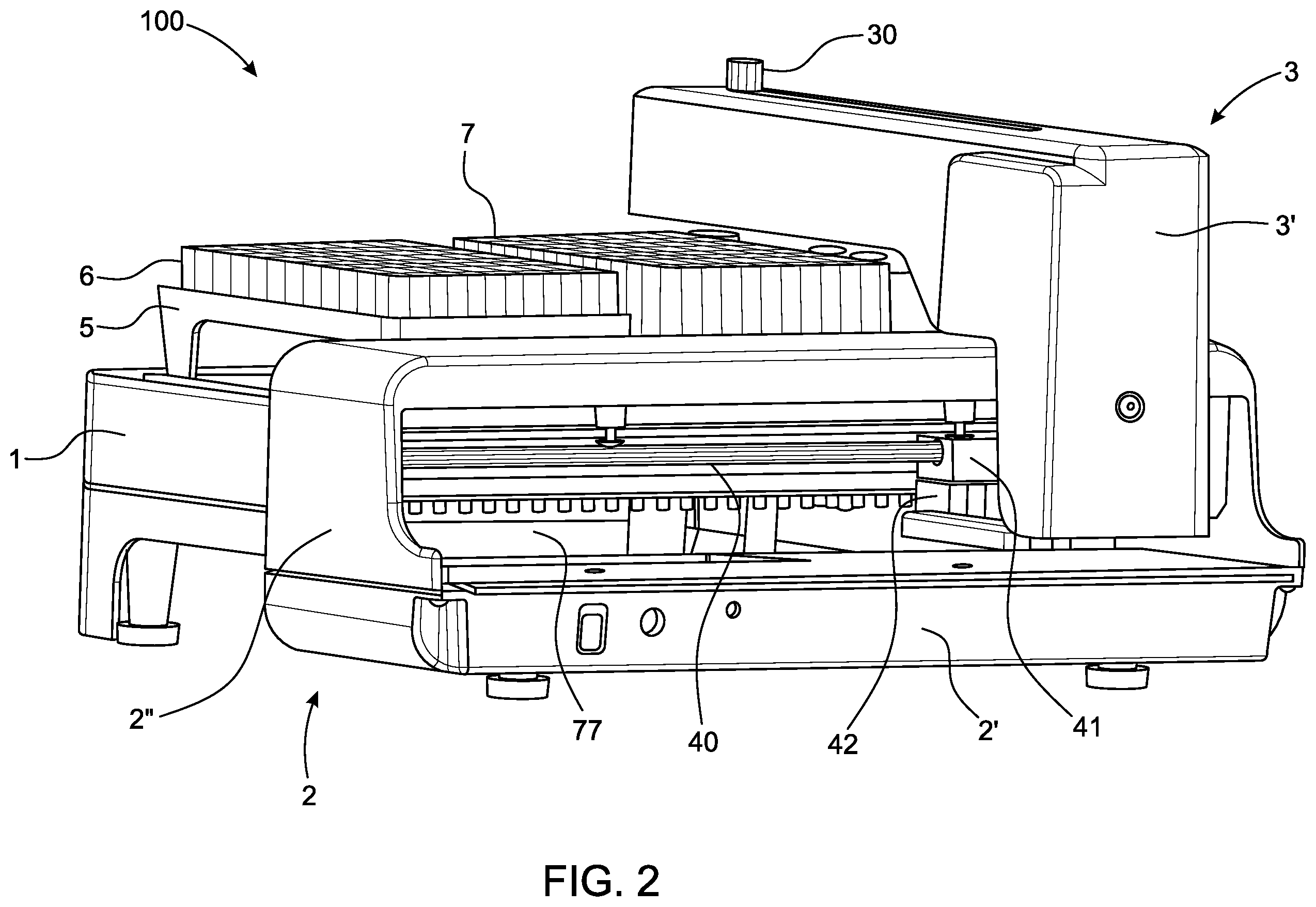 Patent US12551824 Figure 2 – Fraction collector, cooling arangement, and rack for use therewith