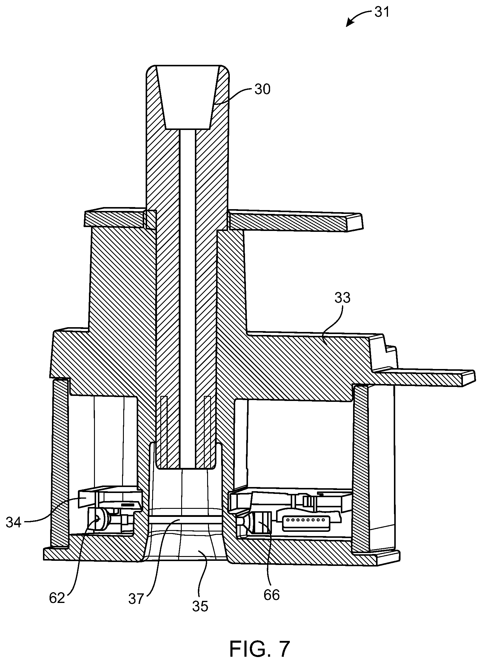 Patent US12551824 Figure 7 – Fraction collector, cooling arangement, and rack for use therewith