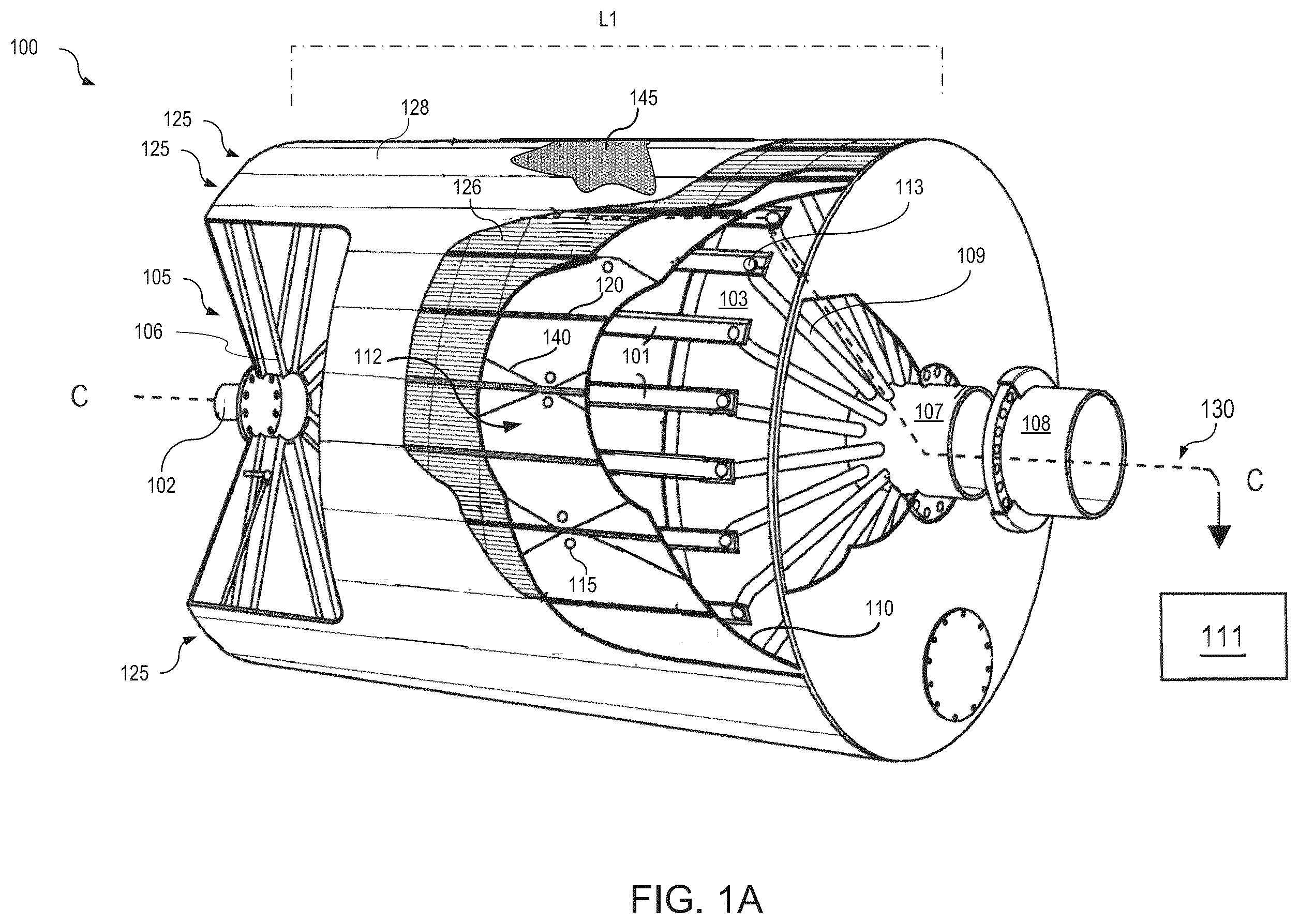 Patent US12551825 Figure 1 – Drum washer with gravity assist drainage