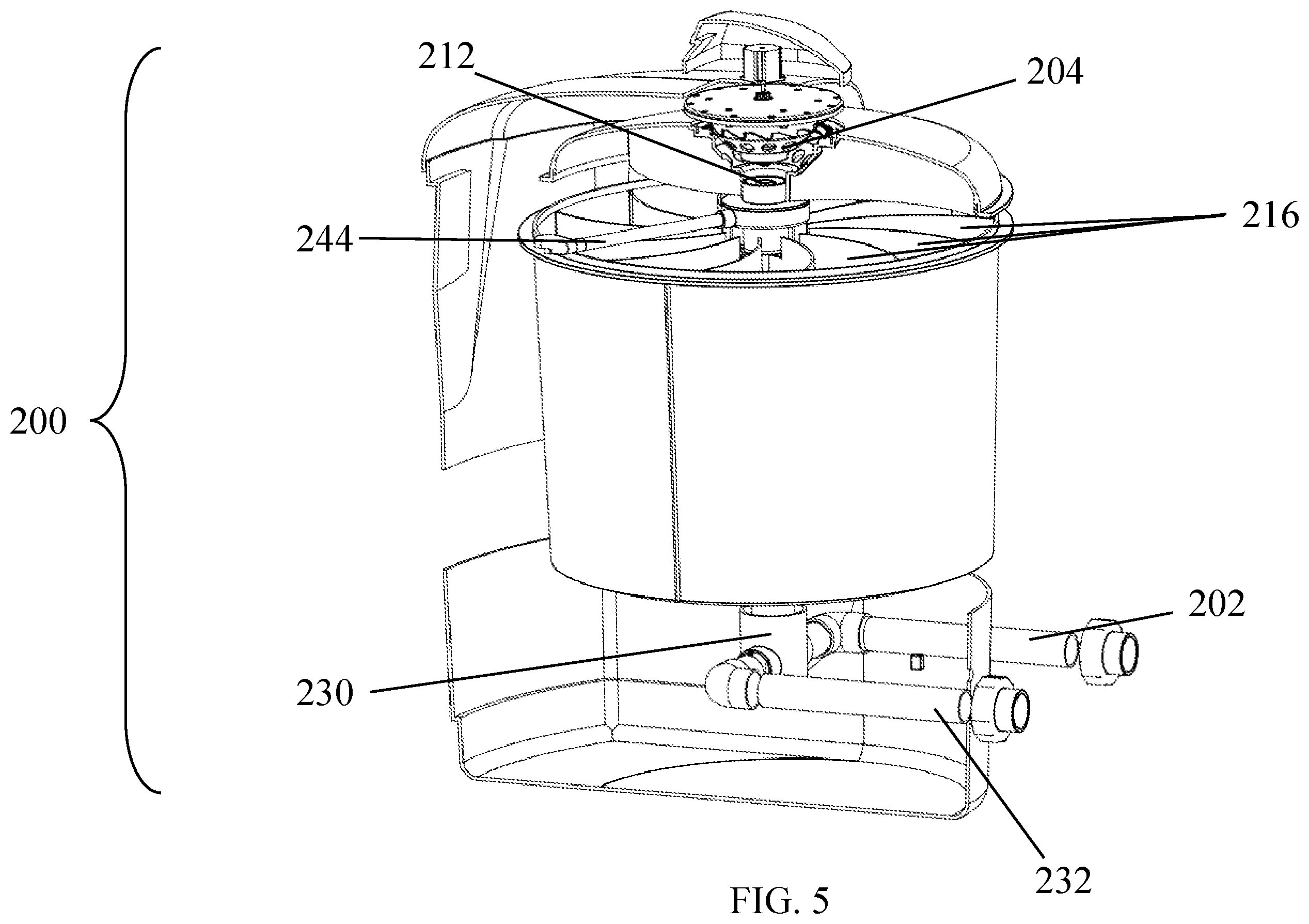 Patent US12551826 Figure 5 – Non-discharge backwash filter system