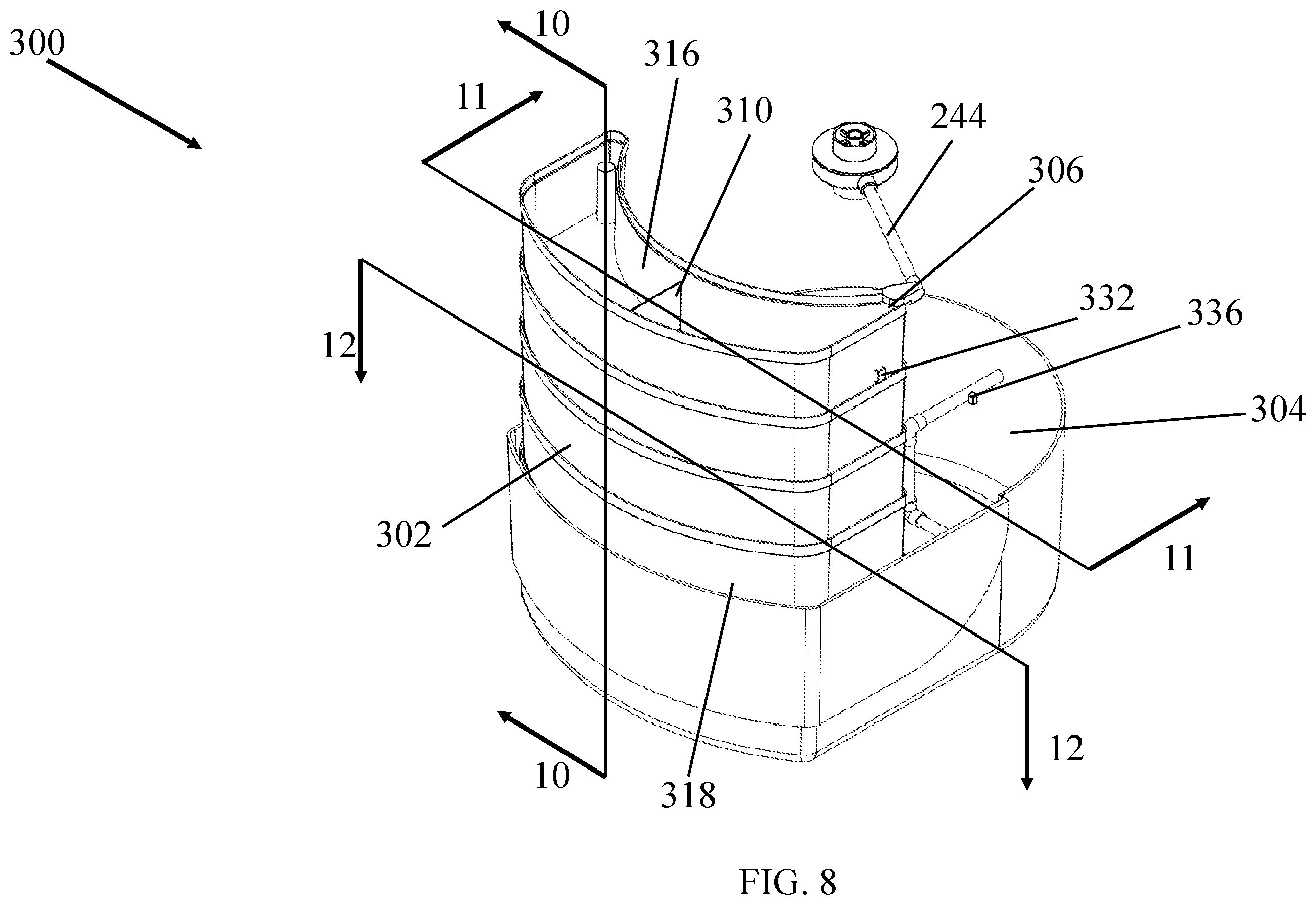 Patent US12551826 Figure 10 – Non-discharge backwash filter system