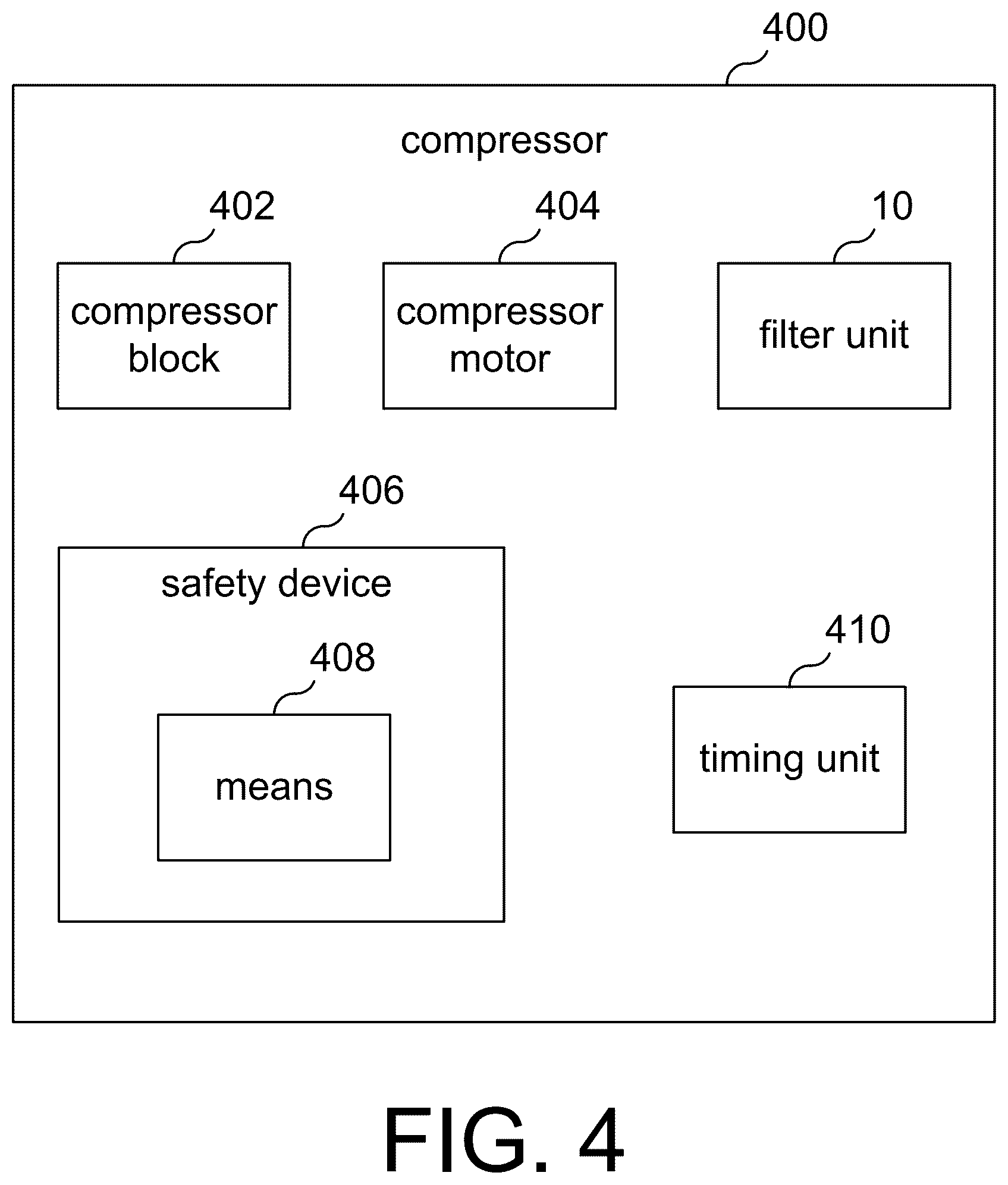 Patent US12551831 Figure 2 – Filter unit for a compressor