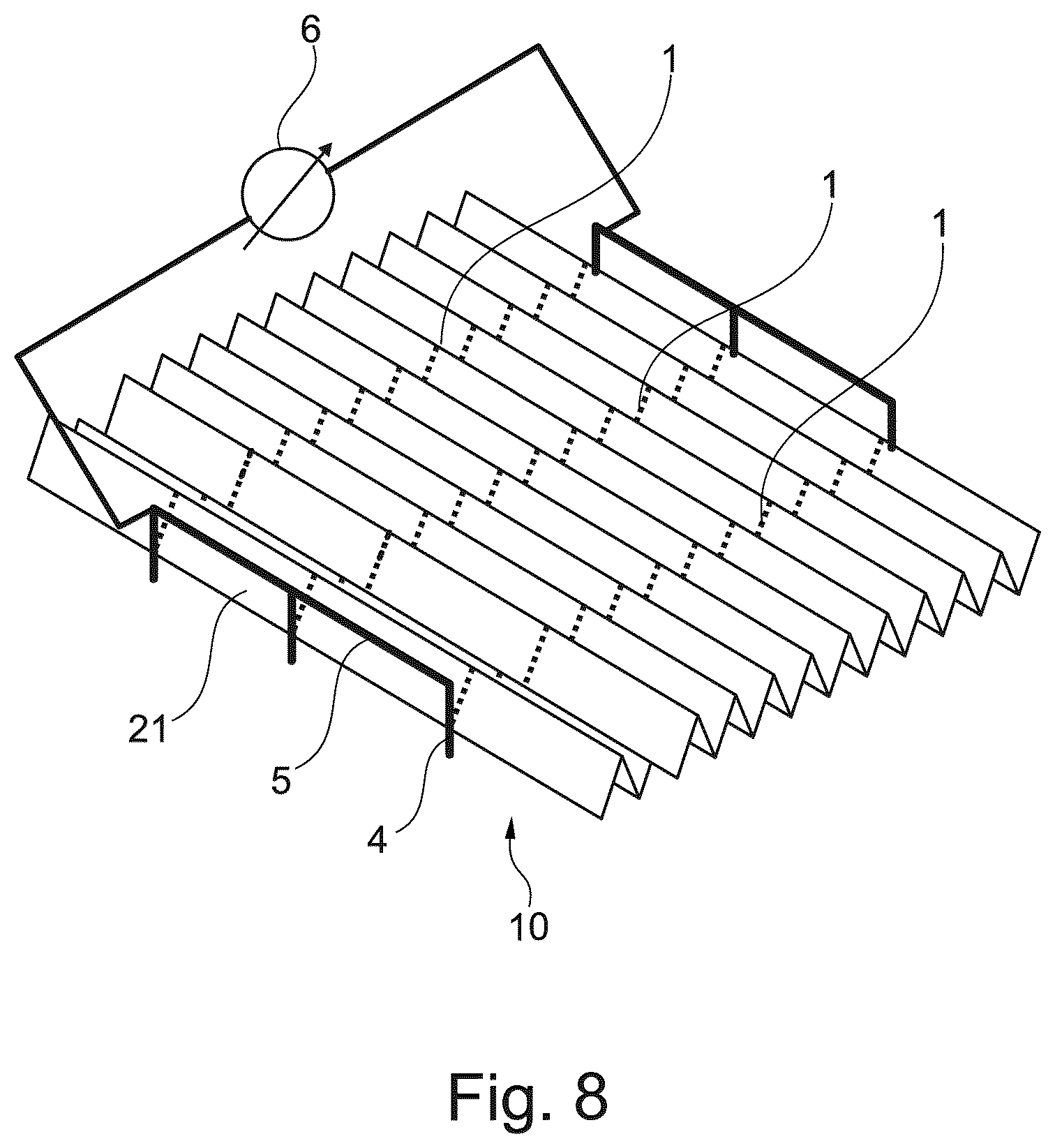 Patent US12551833 Figure 8 – Device for detecting a filter loading