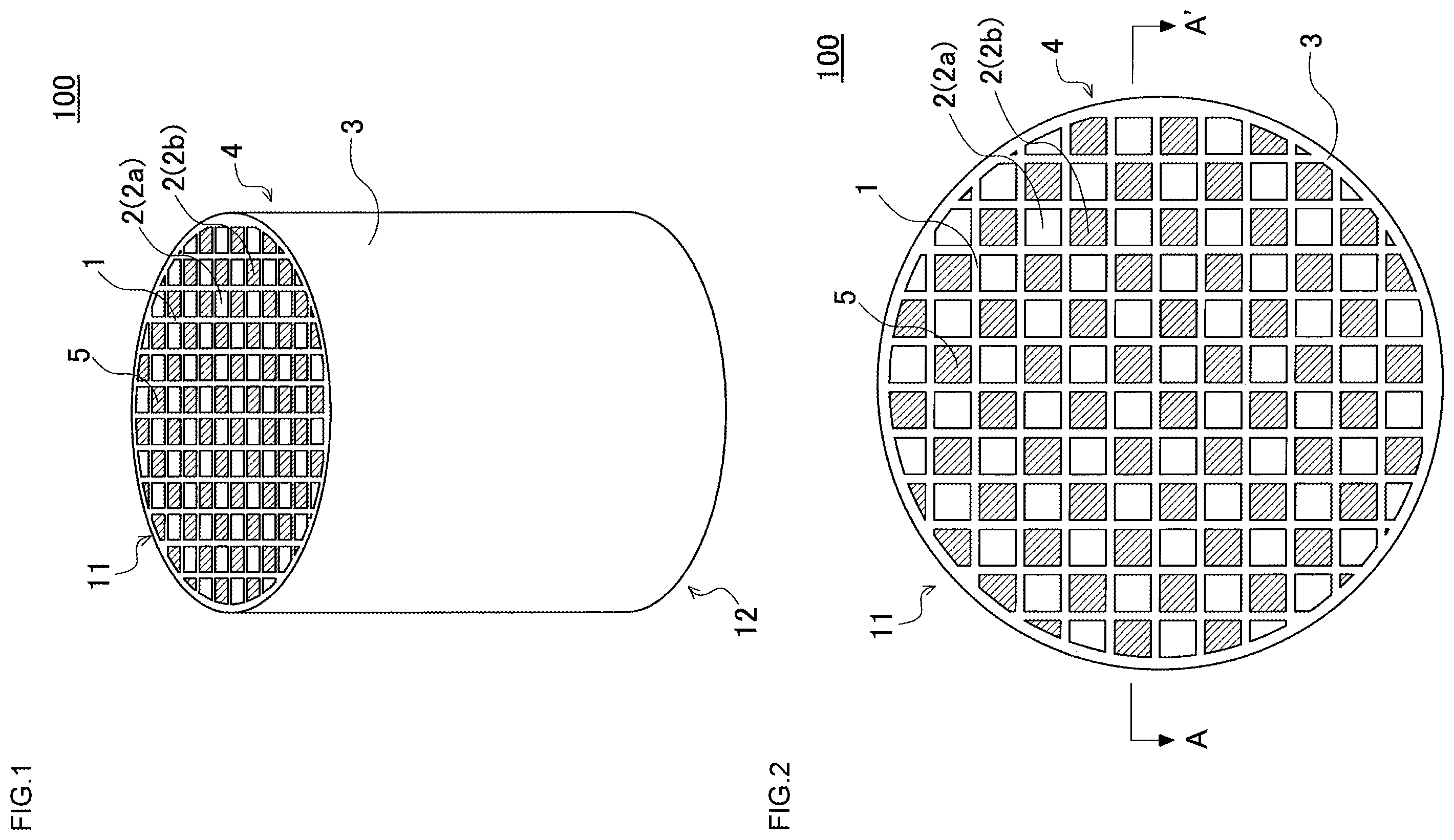 Patent US12551834 Figure 1 – Honeycomb filter