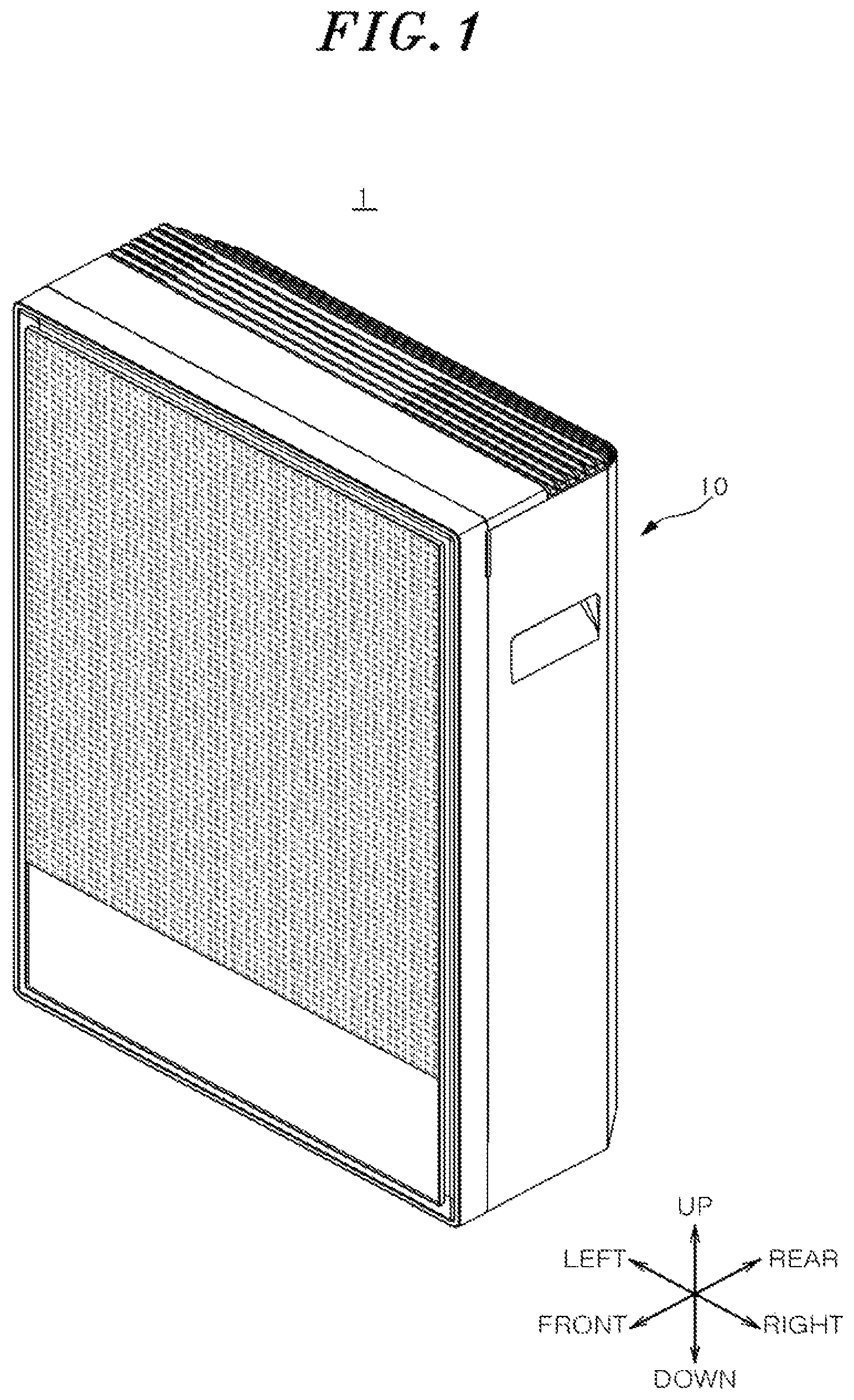 Patent US12551836 Figure 1 – Air filter and air purifier comprising same