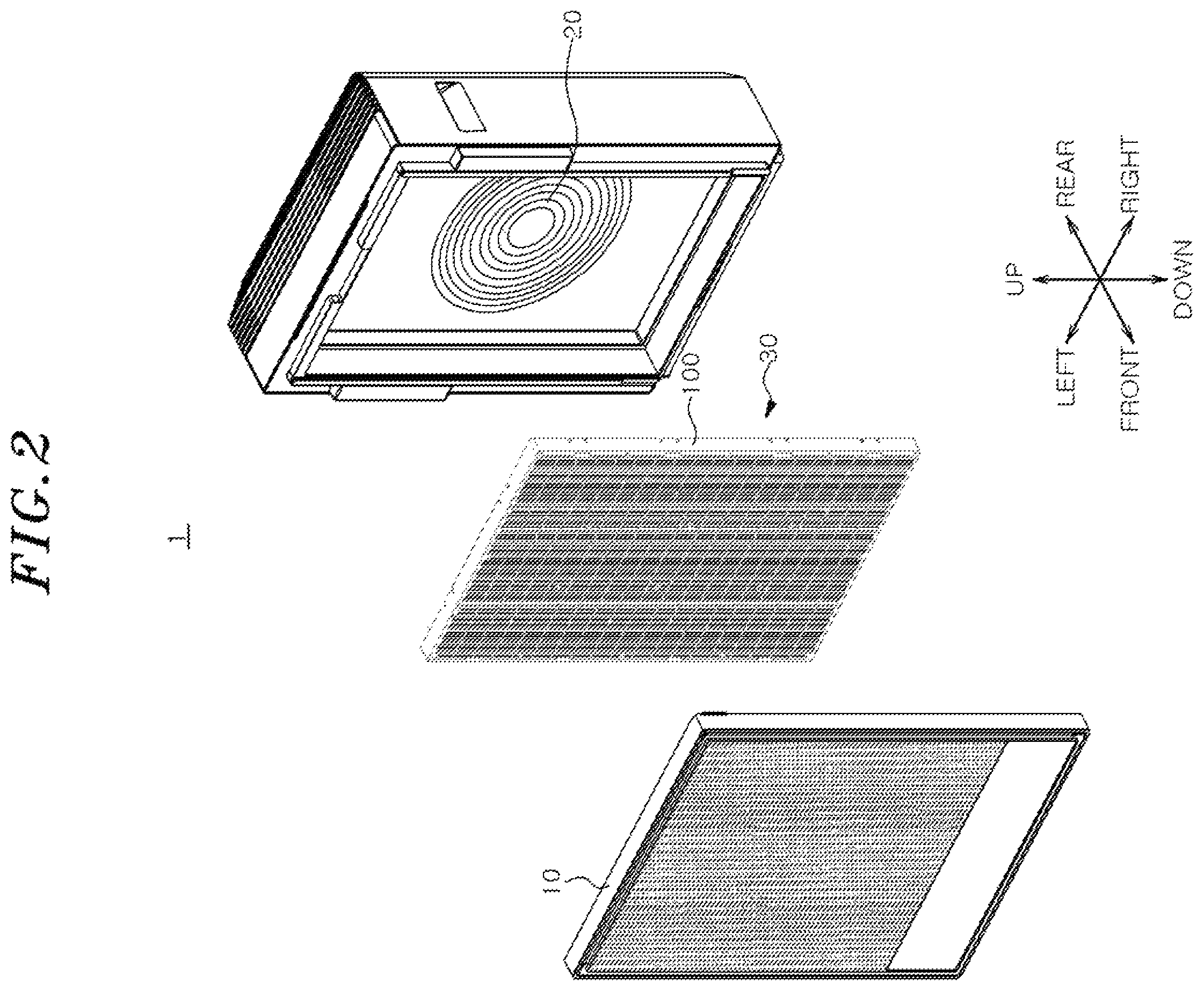 Patent US12551836 Figure 2 – Air filter and air purifier comprising same