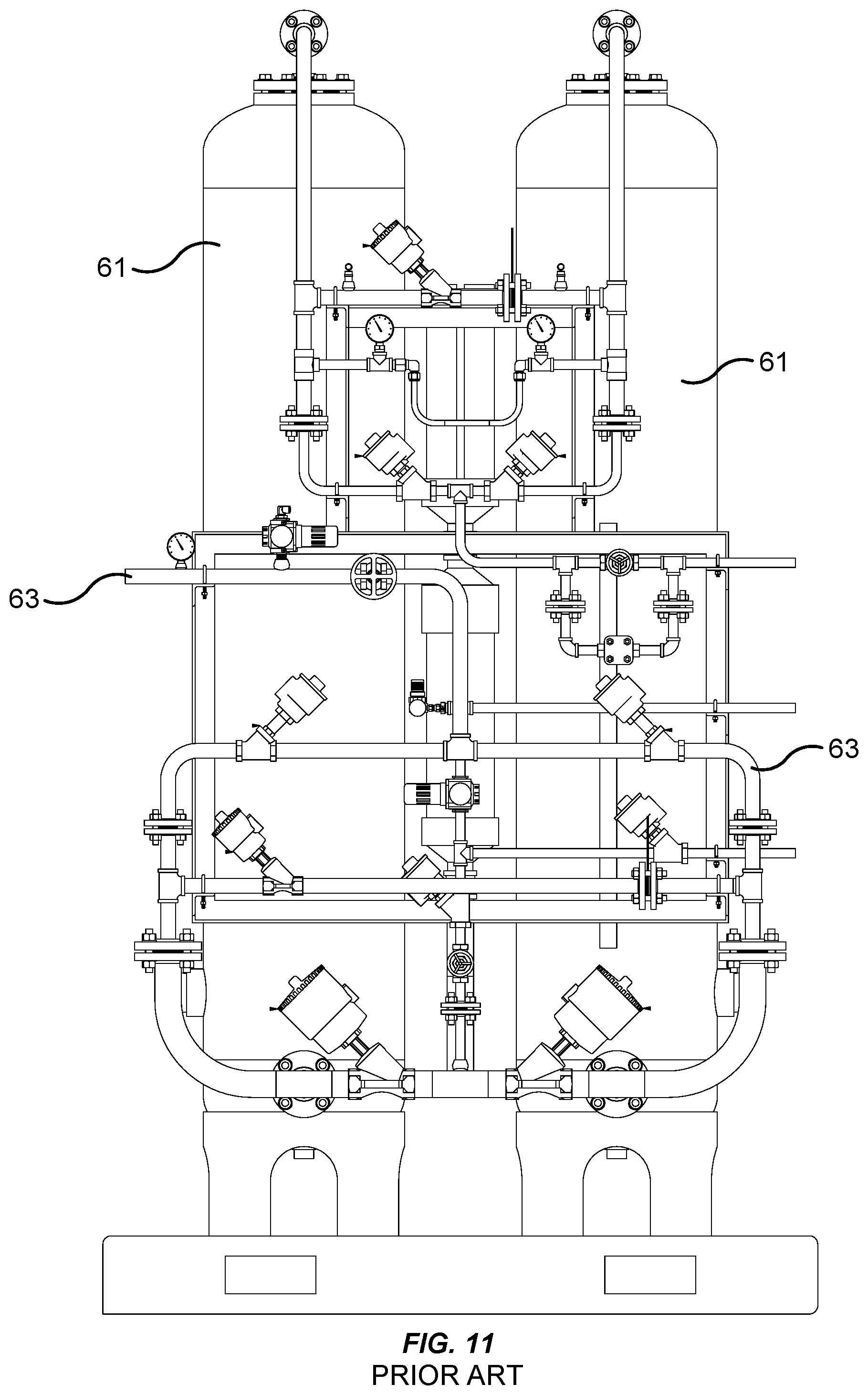 Patent US12551838 Figure 11 – Modular pressure-swing adsorption system