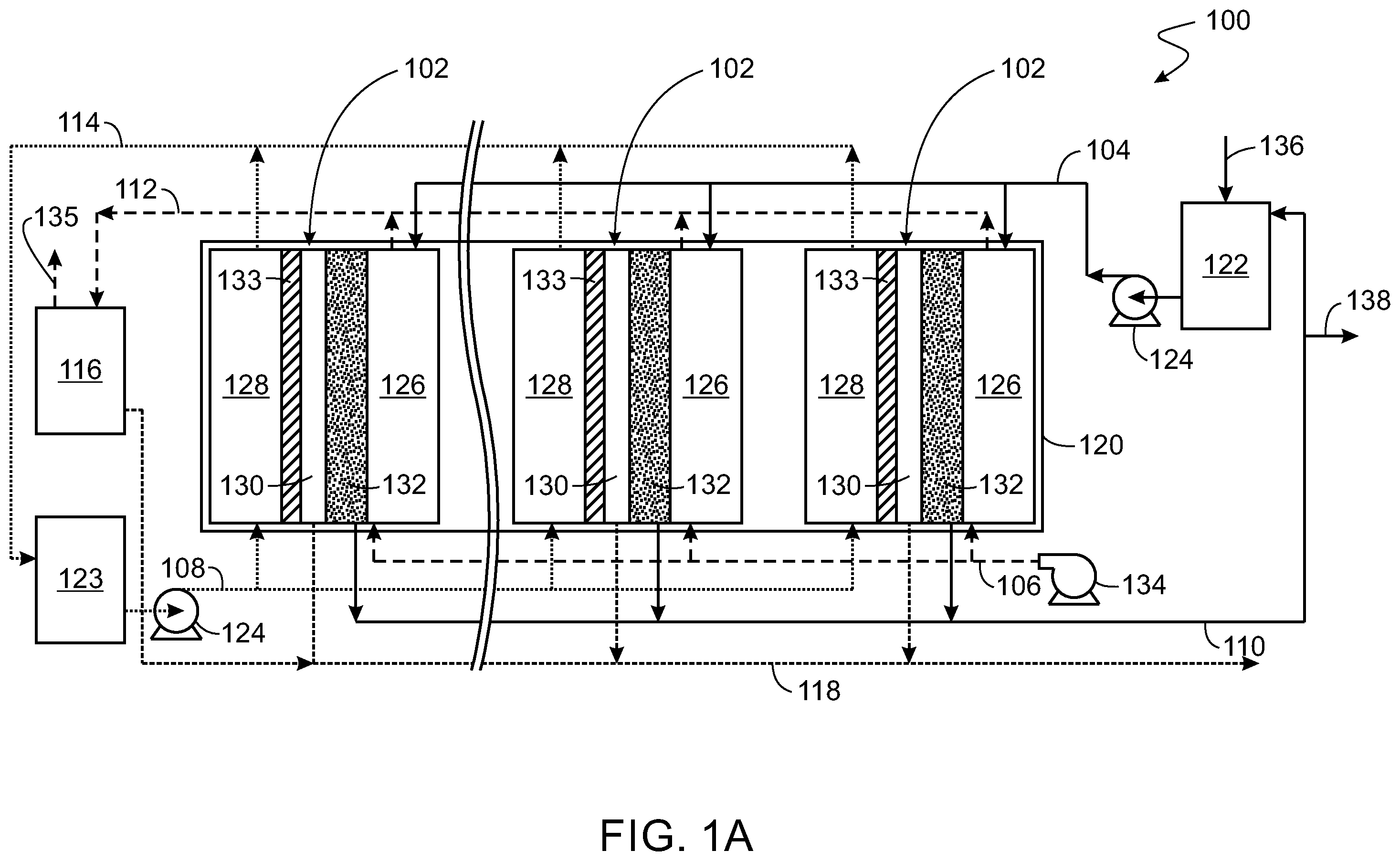Patent US12551847 Figure 1 – Multi-stage air gap membrane distillation system and process