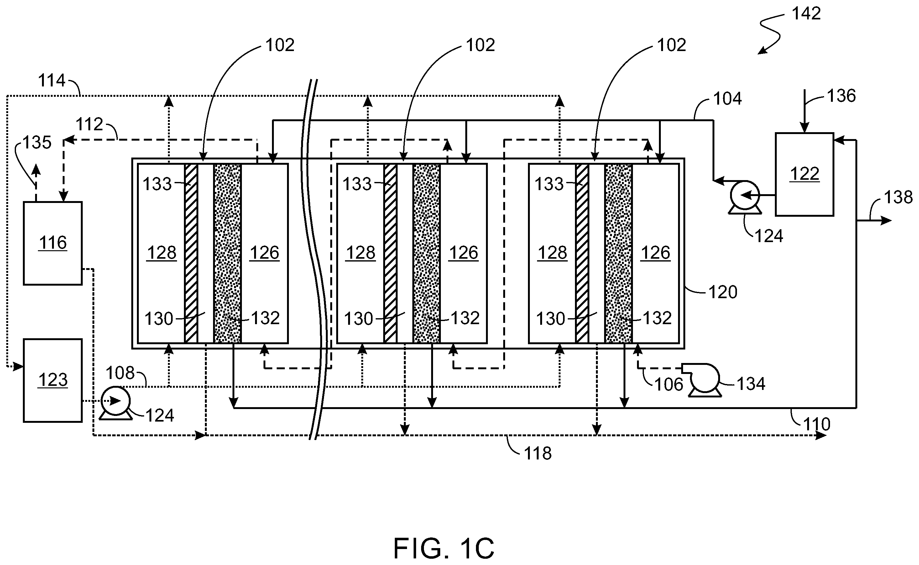 Patent US12551847 Figure 3 – Multi-stage air gap membrane distillation system and process