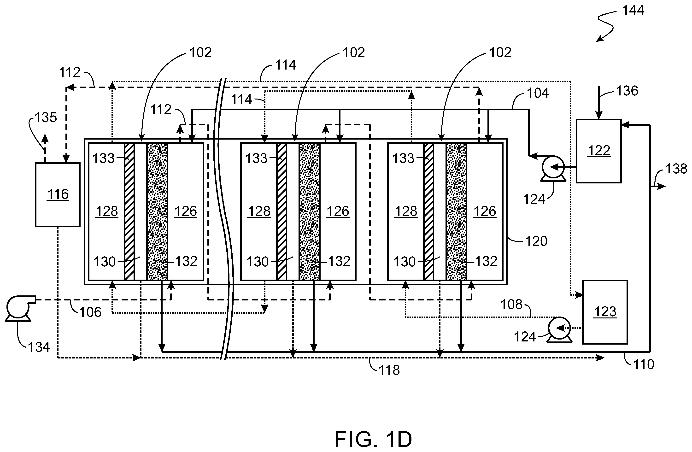Patent US12551847 Figure 4 – Multi-stage air gap membrane distillation system and process