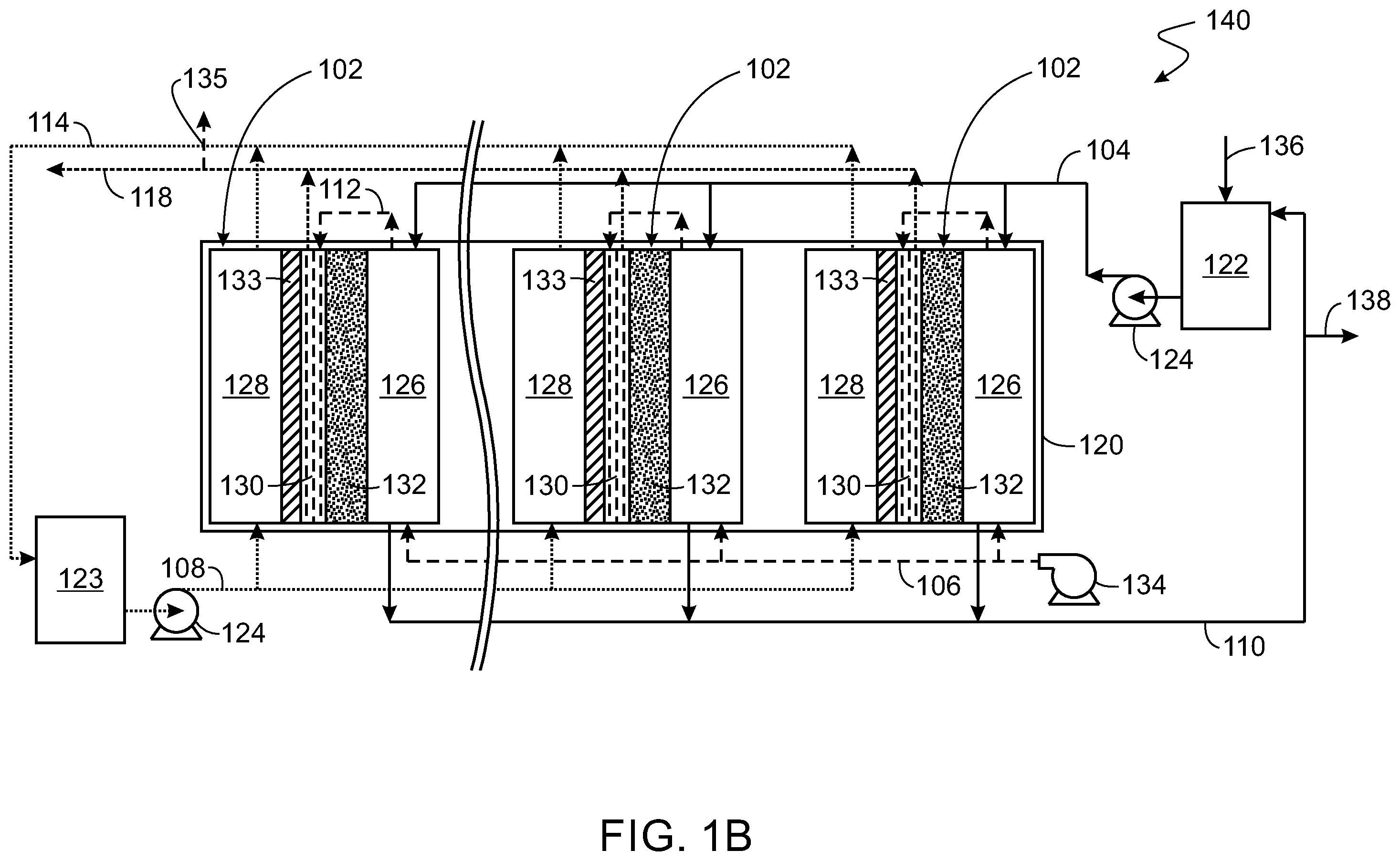 Patent US12551848 Figure 2 – Multi-stage permeate gap membrane distillation system and process